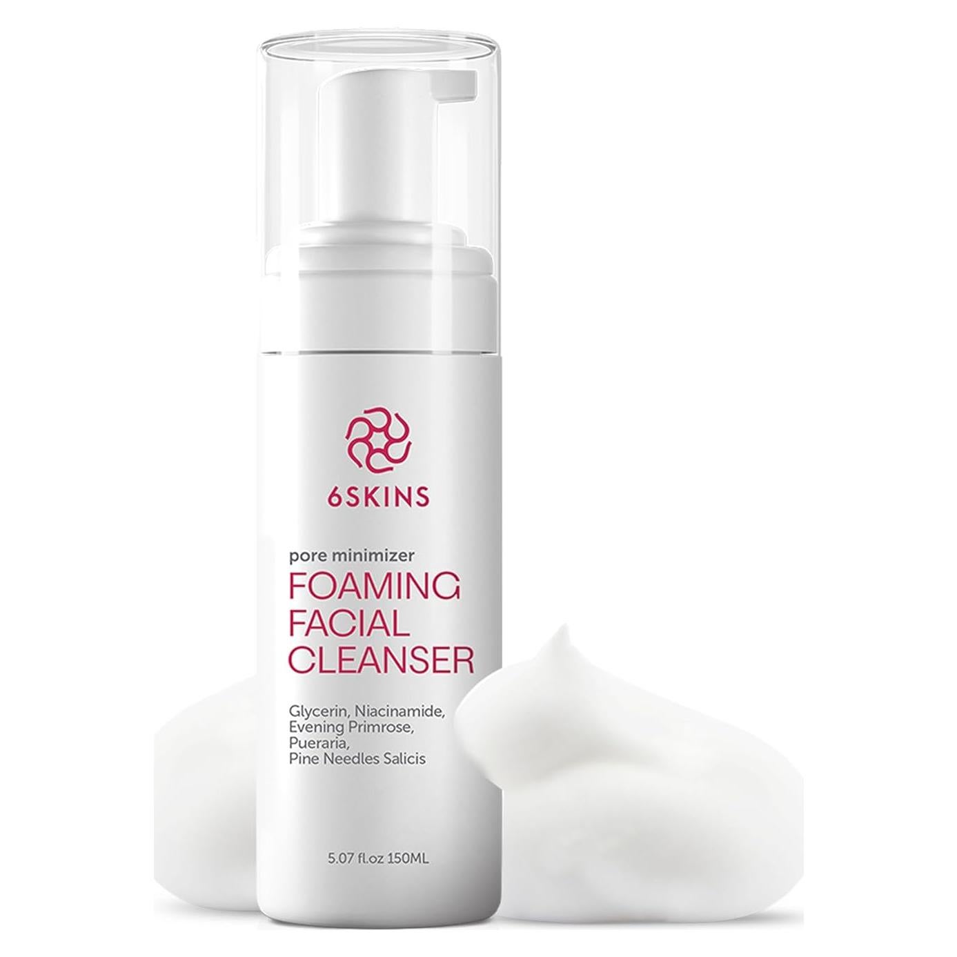 Limpiador Facial Espumoso 6SKINS Minimizador de Poros 150ml