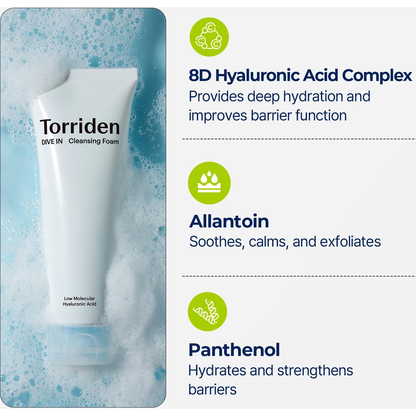 Torriden DIVE IN Espuma Limpiadora Facial 150ml Hidratante