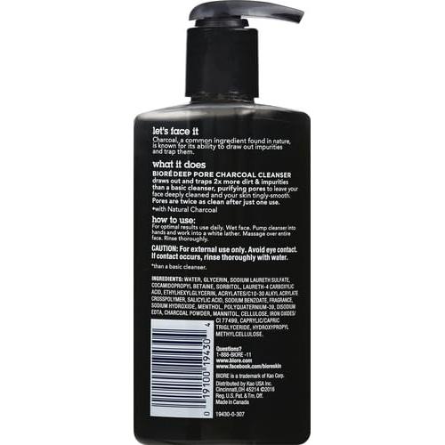 Limpiador Facial Bioré Carbón 200 ml Piel Grasa Profunda