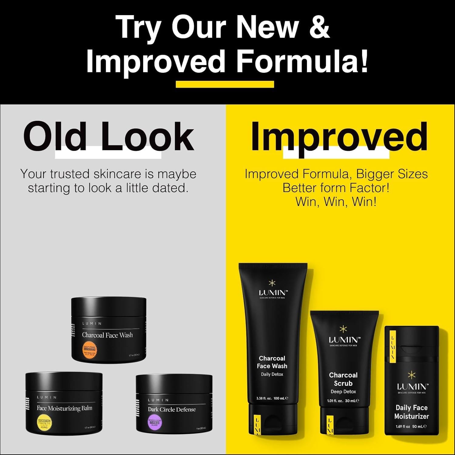 Limpiador Facial de Carbón Lumin 100ml para Hombres