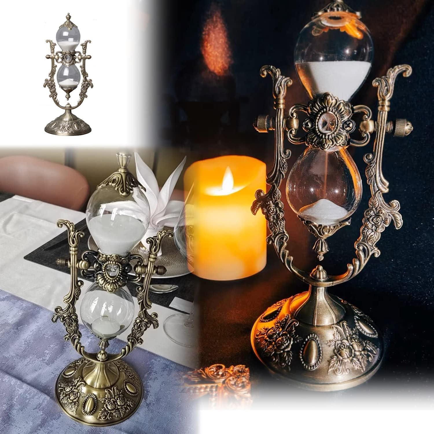 Reloj de Arena Vintage NIUASH 15 Min Arena Blanca Decoración