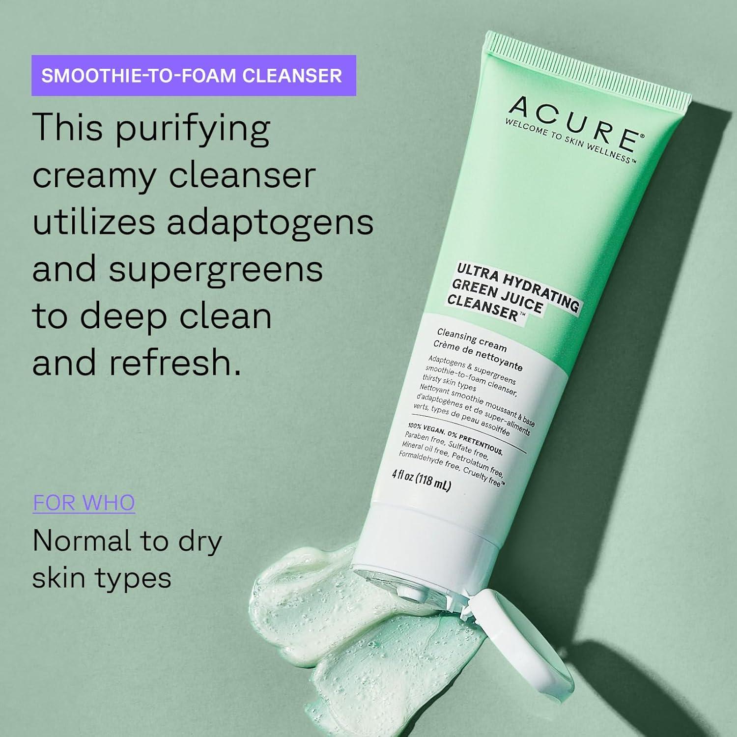 Limpiador Facial Acure Jugo Verde Ultra Hidratante 113g