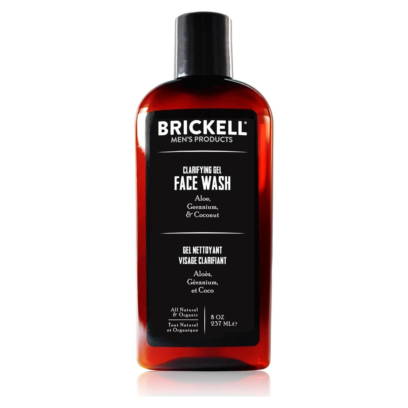 Gel Limpiador Facial Aclarador Brickell 226g Natural Hombre
