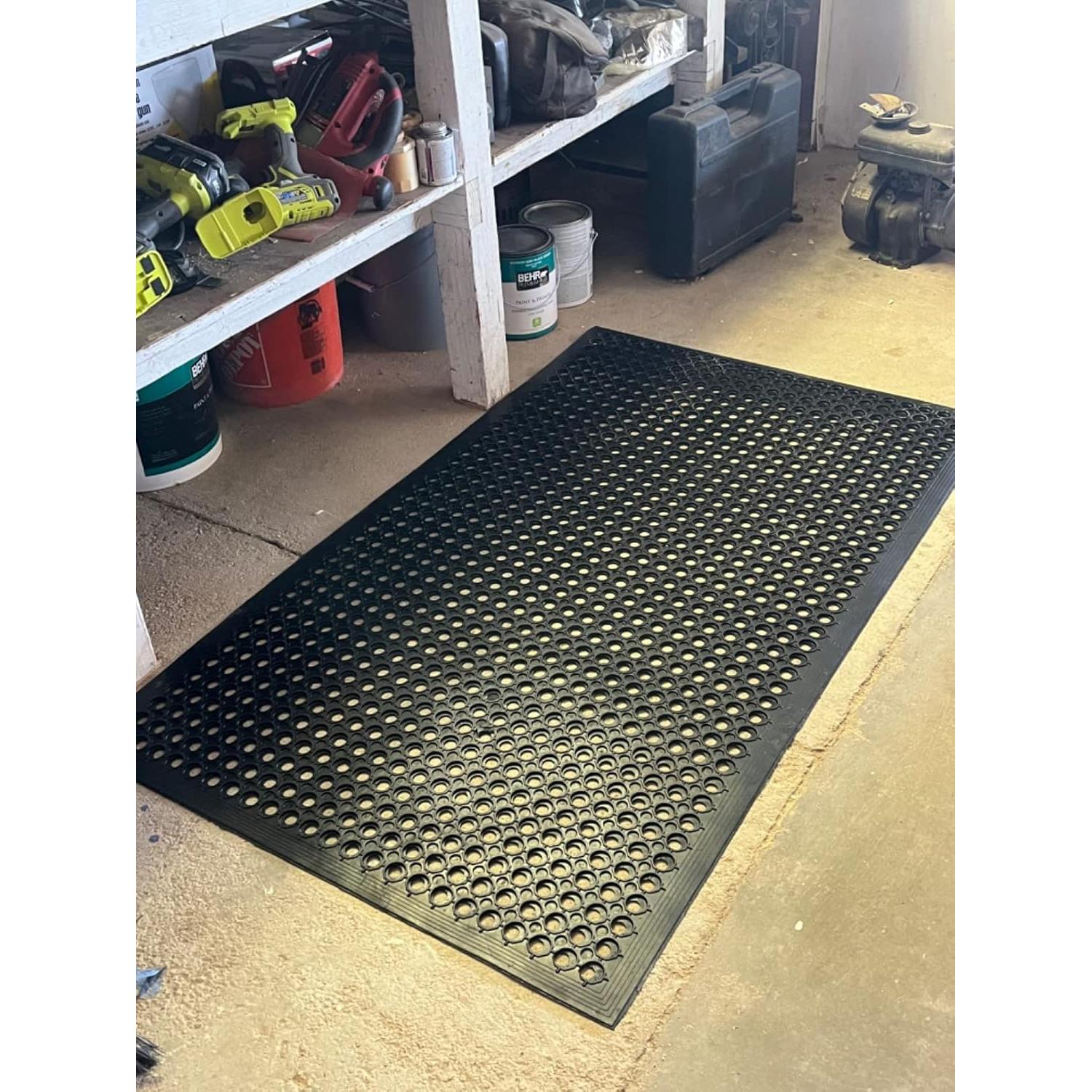 Alfombra de drenaje de goma Uniboho 89x61 cm antideslizante