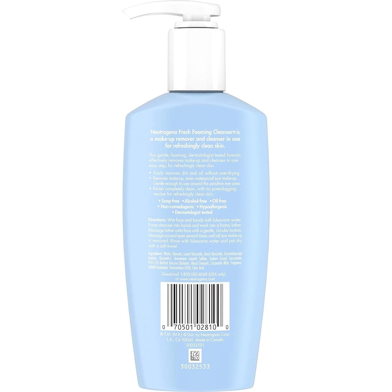 Limpiador Facial Espumoso Neutrogena 200 ml Hipoalergénico
