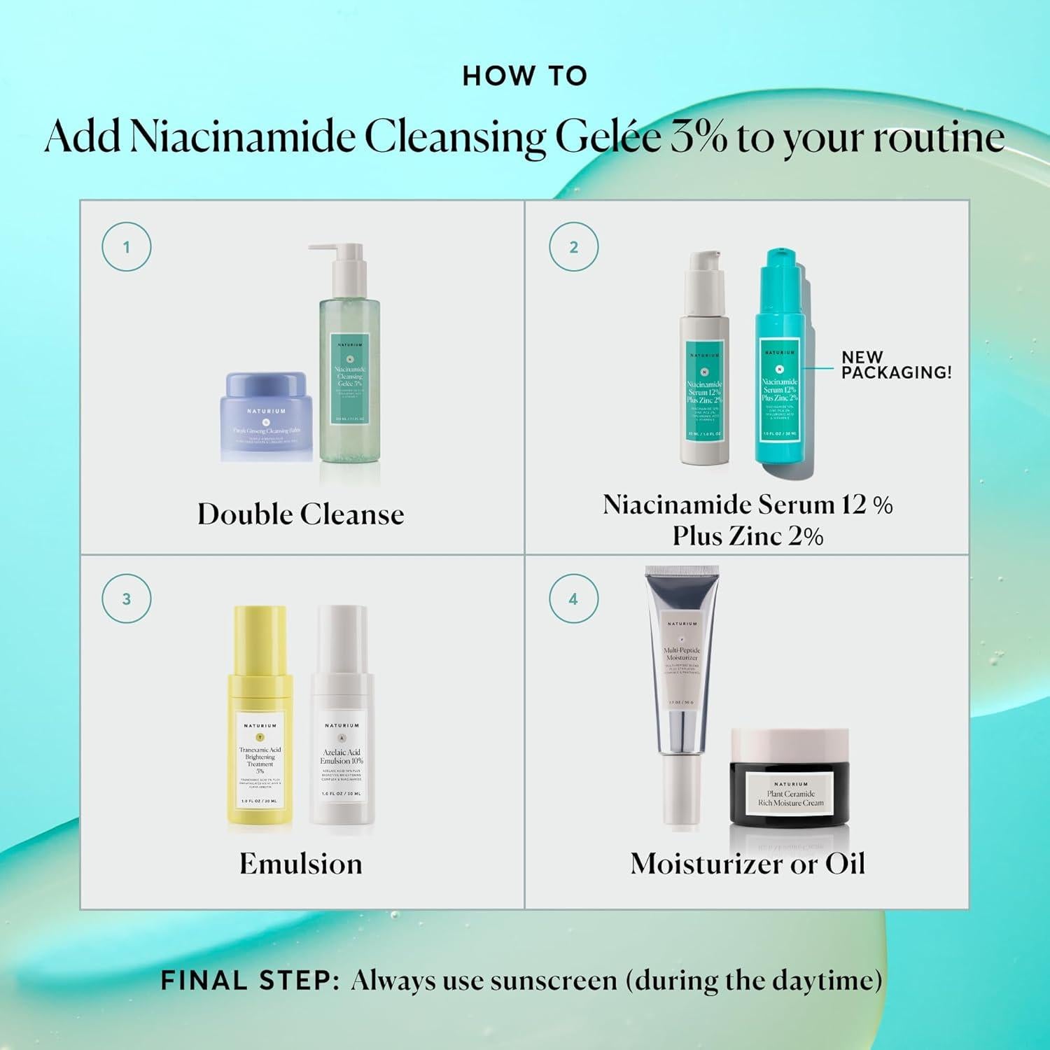 Gel Limpiador Facial Naturium 3% Niacinamida 200 g