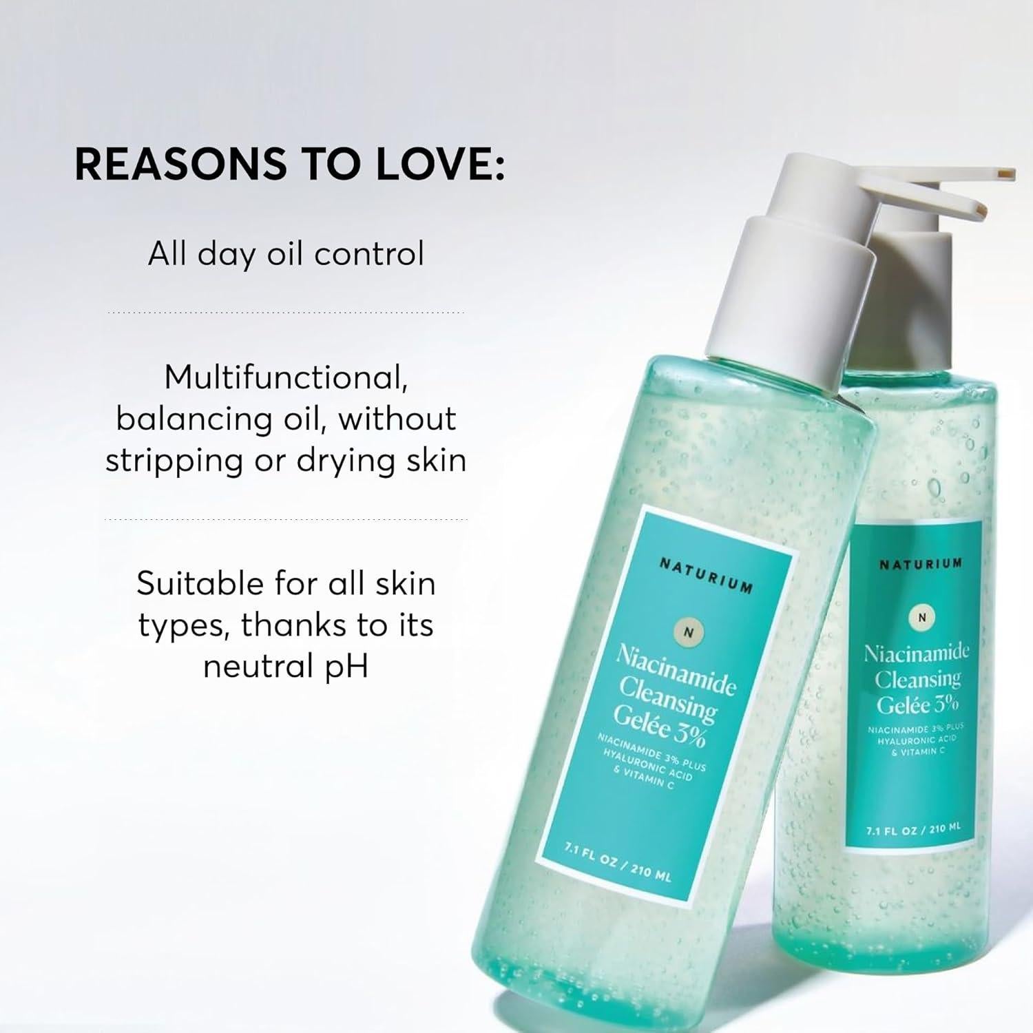 Gel Limpiador Facial Naturium 3% Niacinamida 200 g