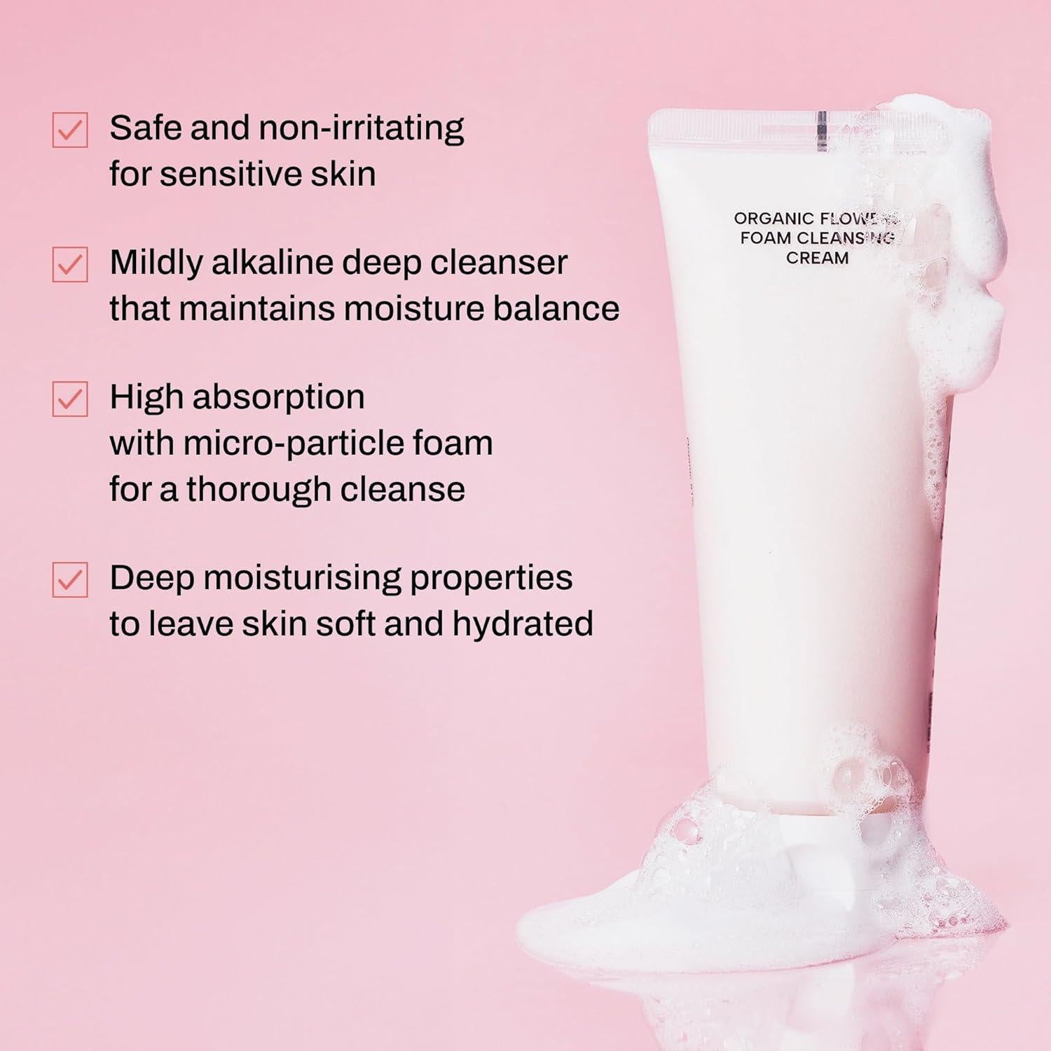 Crema Limpiadora Espumosa Whamisa 150ml Orgánica Postbióticos