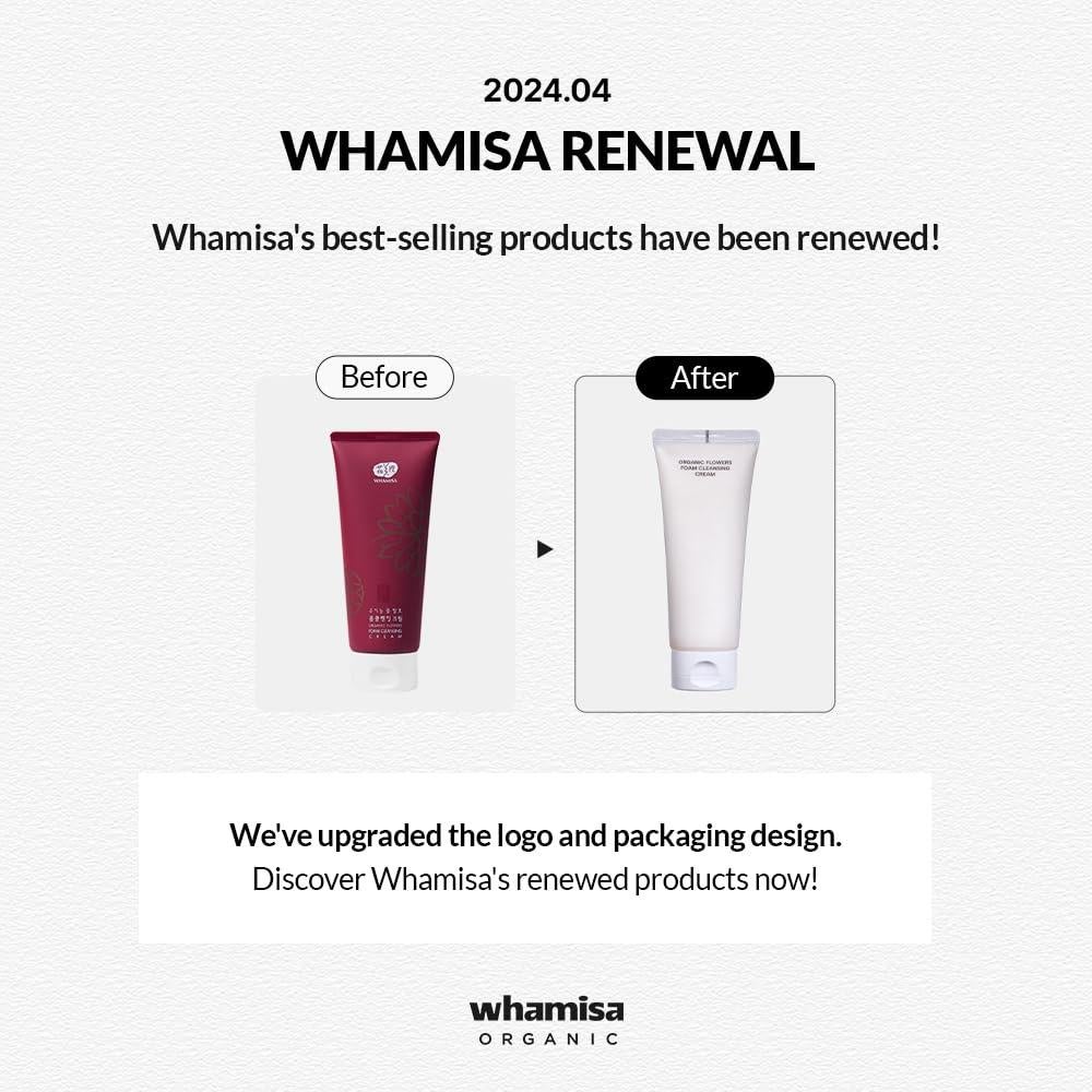 Crema Limpiadora Espumosa Whamisa 150ml Orgánica Postbióticos