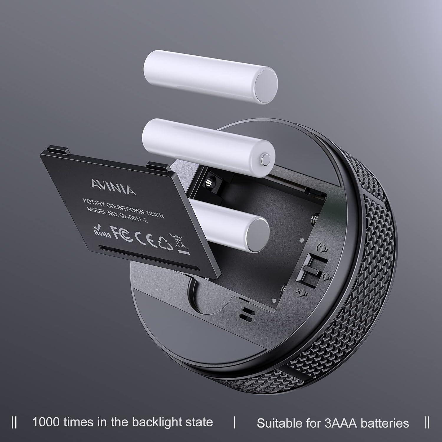 Temporizador de Cocina Digital AVINIA Negro LED 99 Min