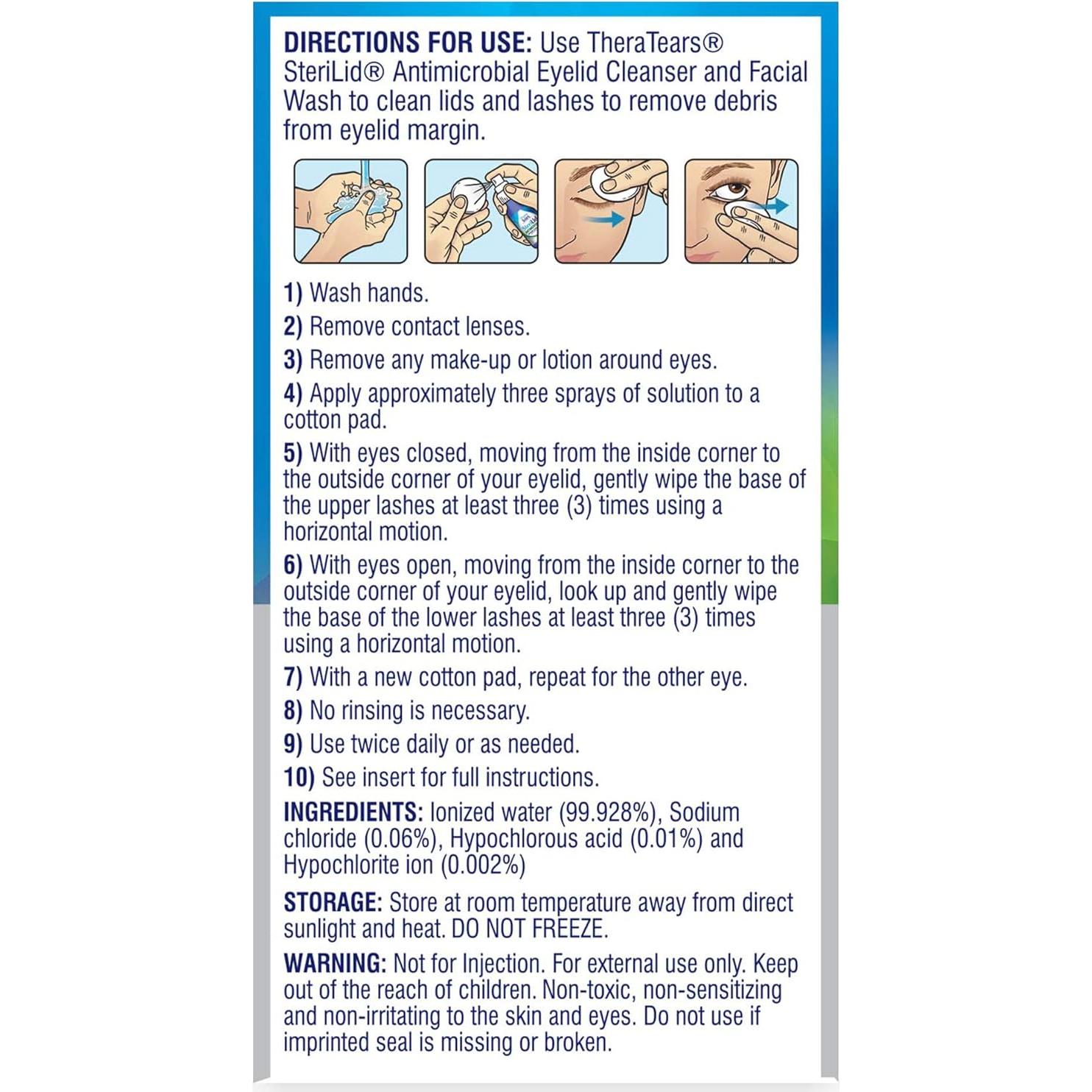 Limpiador Antimicrobiano de Párpados TheraTears 60 ml