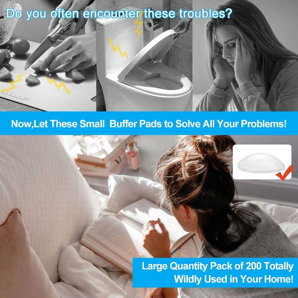 200 Amortiguadores de Goma FATLODA Transparentes Autoadhesivos