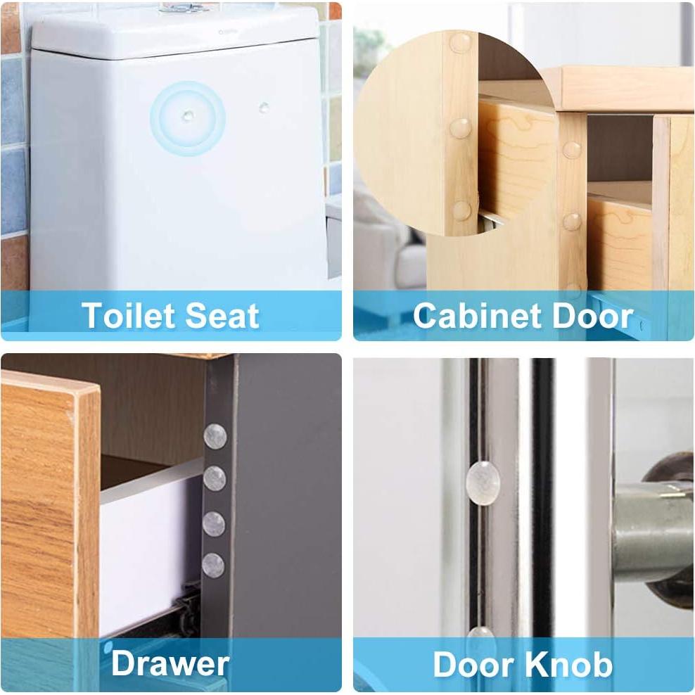 200 Amortiguadores de Goma FATLODA Transparentes Autoadhesivos