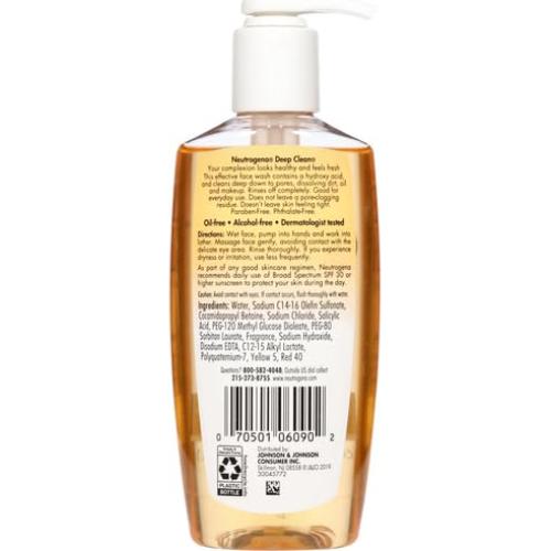 Limpiador Facial Profundo Neutrogena 198 ml Piel Normal a Grasa