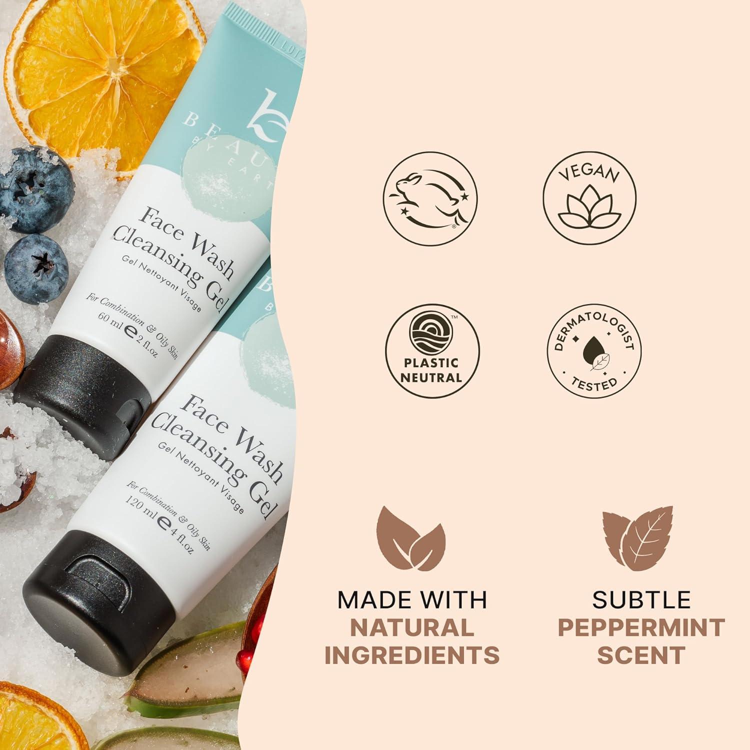 Limpiador Facial Orgánico Beauty by Earth 60ml Piel Sensible