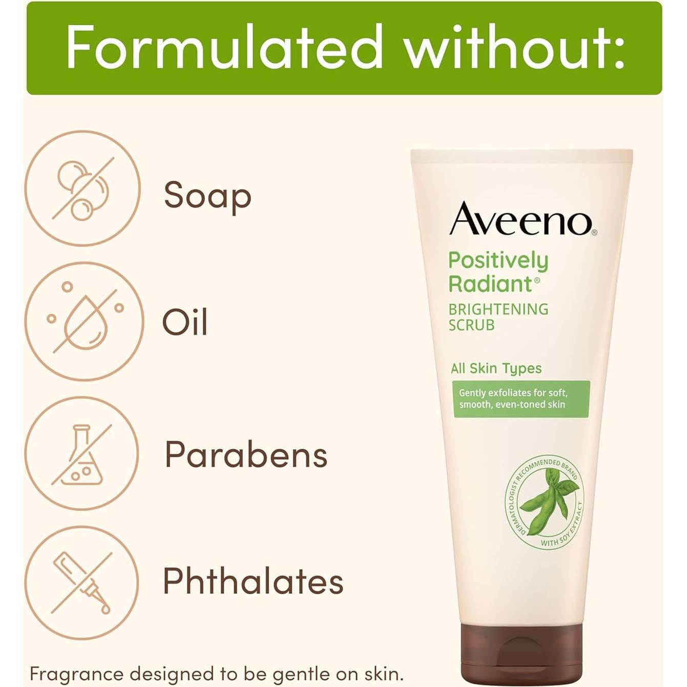 Exfoliante Facial Diario Aveeno 5 oz Iluminador Soja