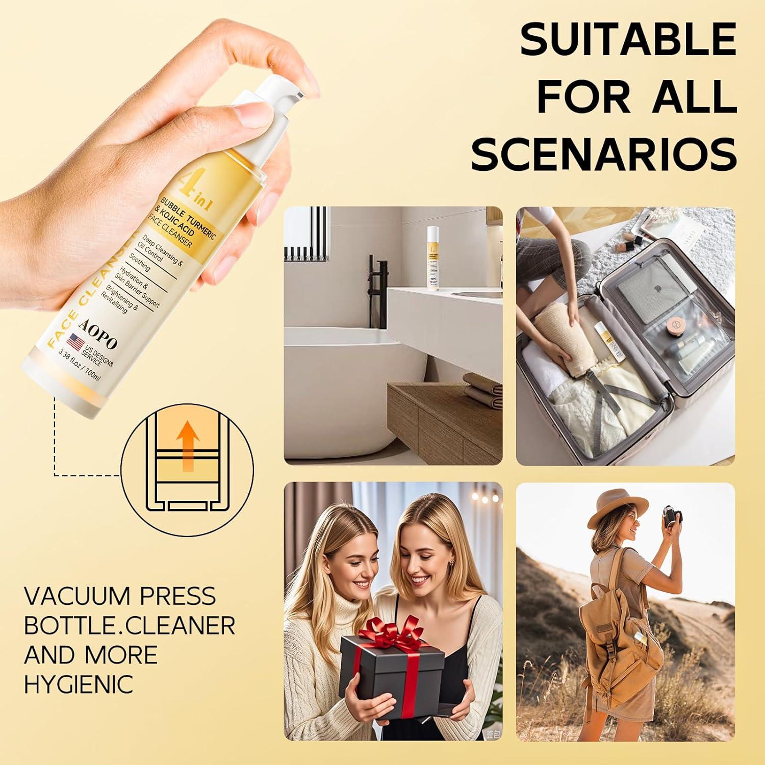 Limpiador Facial Espumoso AOPO 4 en 1 Cúrcuma 95,7 g