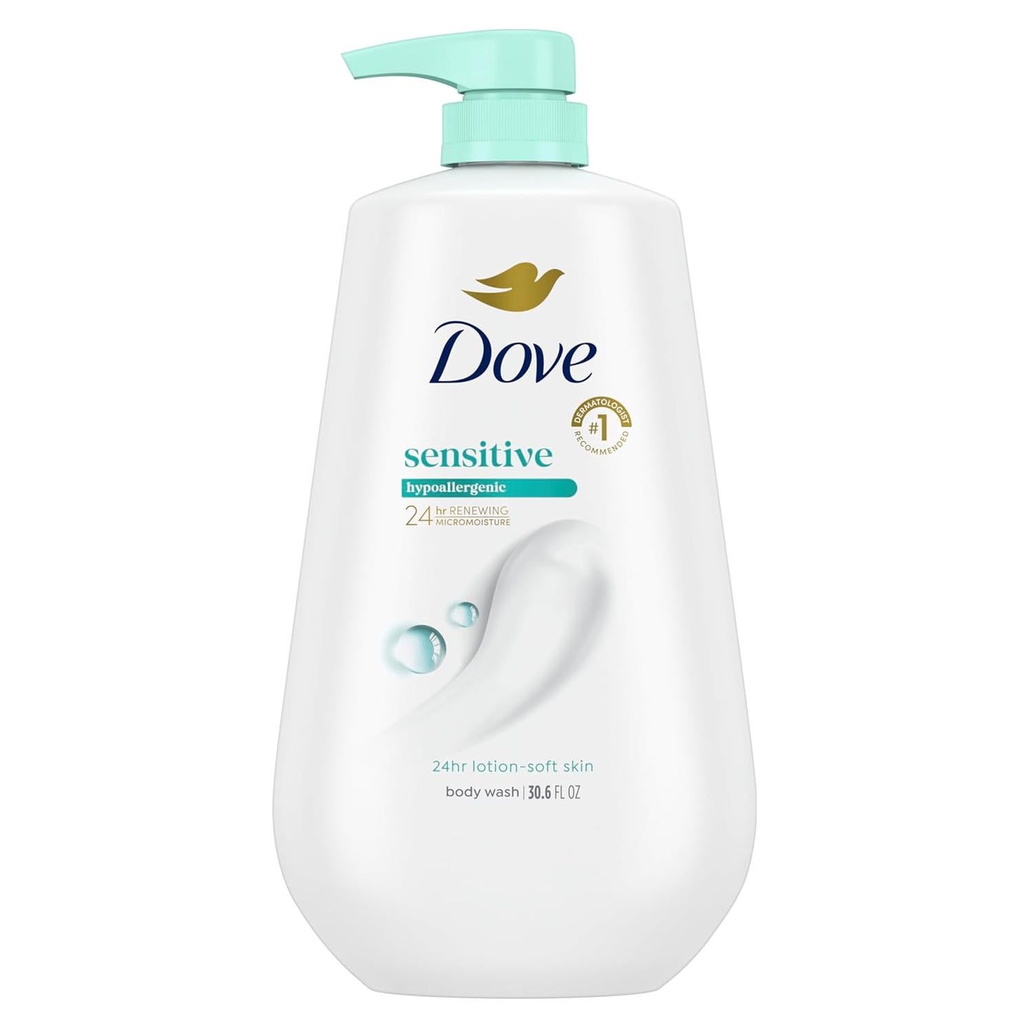 Dove Gel de Baño Piel Sensible 900ml Hipoalergénico