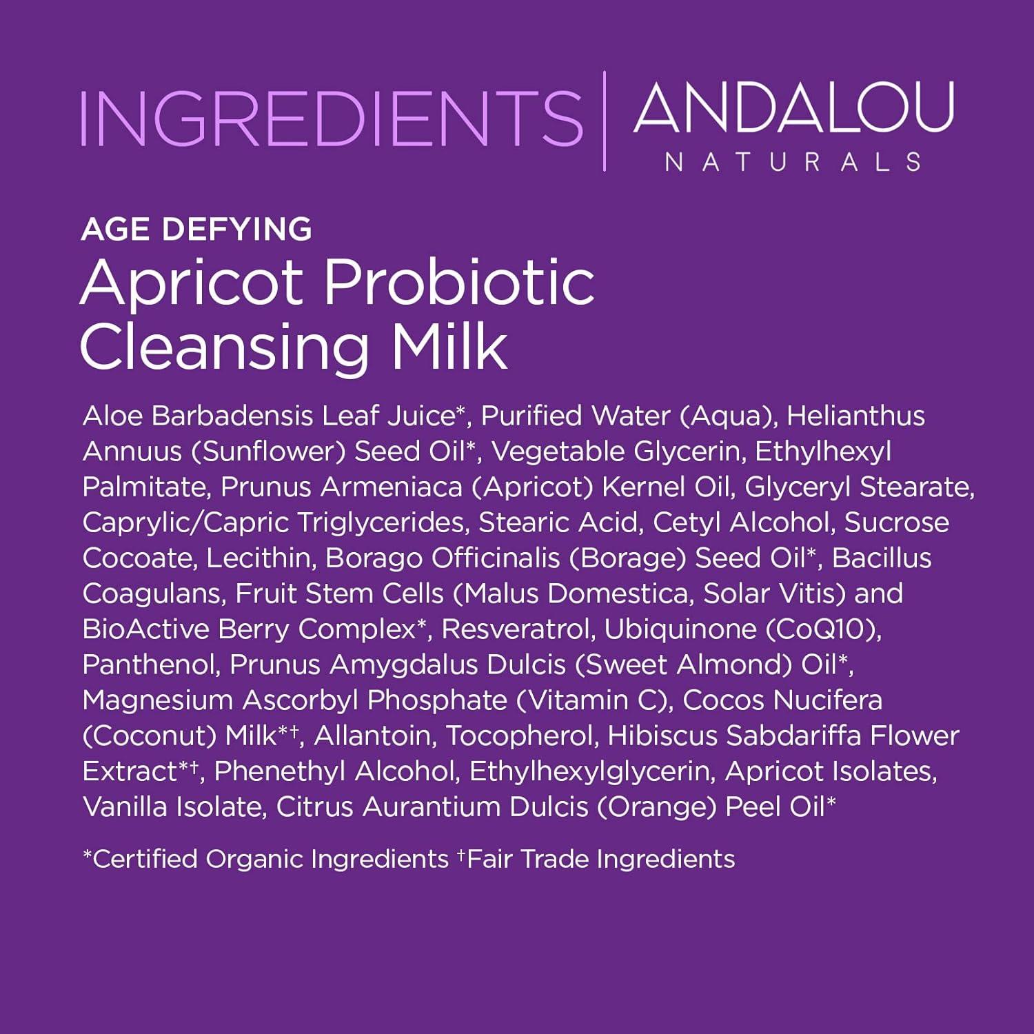 Leche Limpiadora Probiotica Andalou Naturals 177 ml