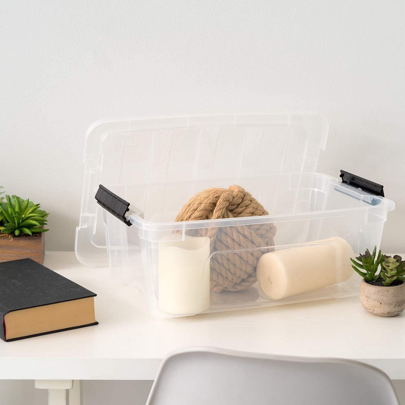 Bins de Almacenamiento IRIS USA 13 Qt Apilables 6 Paquete