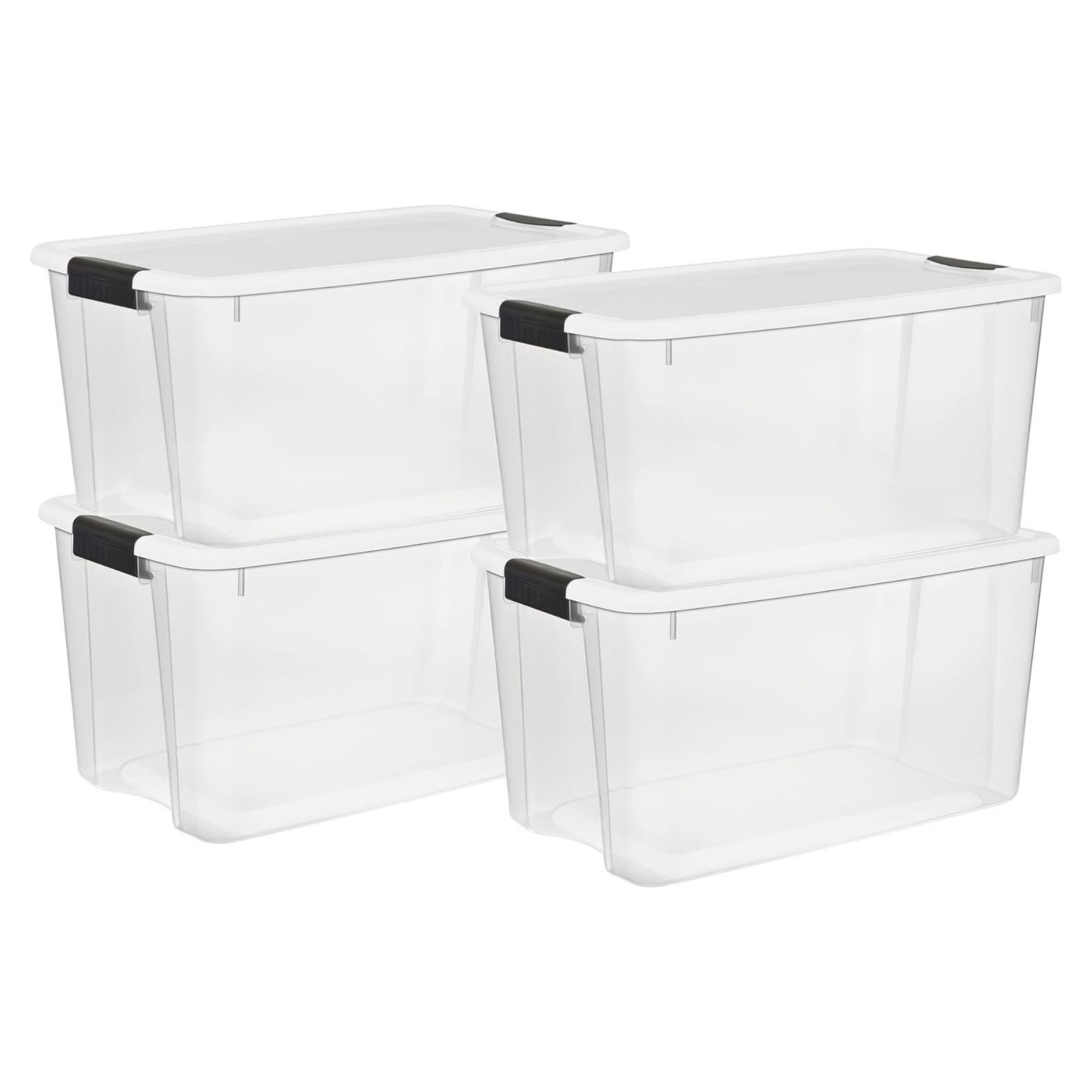 Caja de Almacenamiento Sterilite 70L Transparente 4-Pack