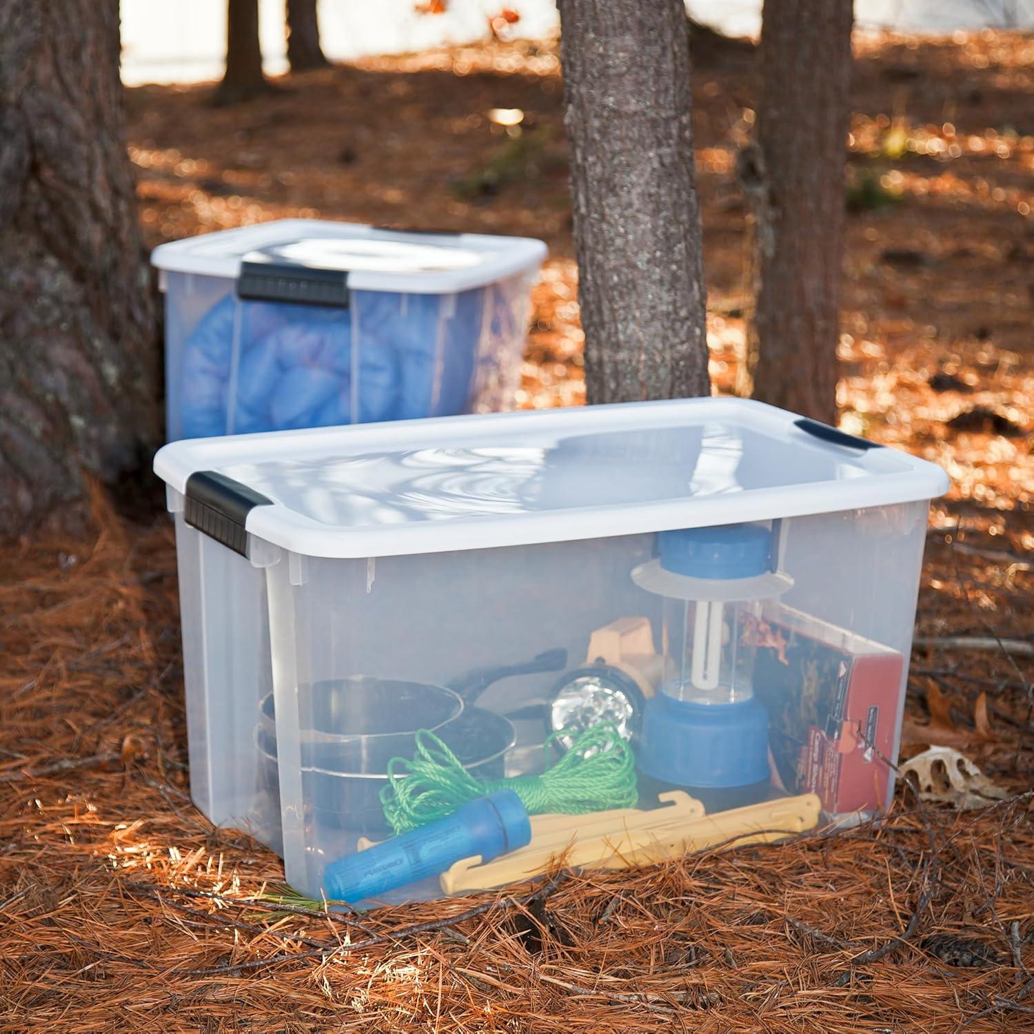 Caja de Almacenamiento Sterilite 70L Transparente 4-Pack