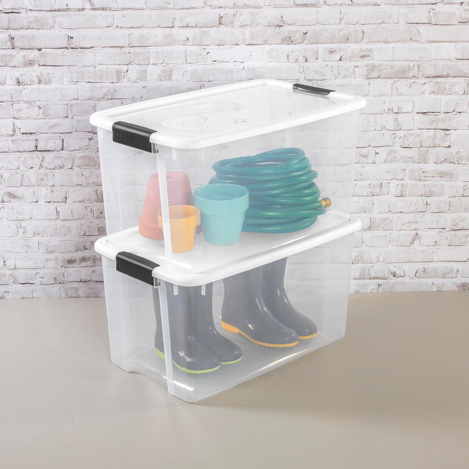 Caja de Almacenamiento Sterilite 70L Transparente 4-Pack