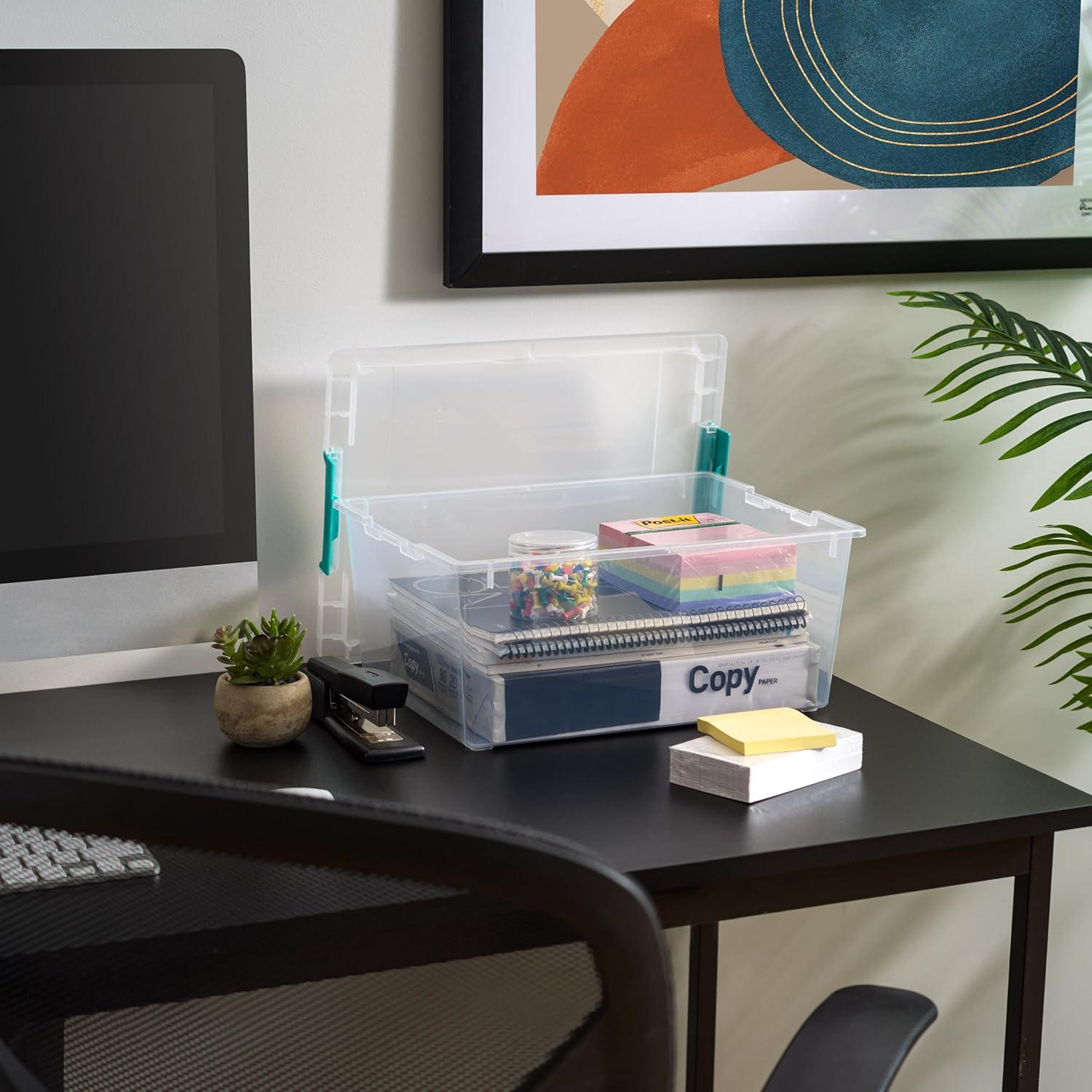 Contenedores de Almacenamiento IRIS USA 12 Qt, Paquete de 4, Apilables