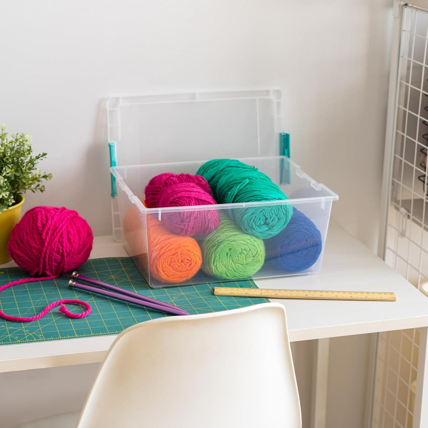 Contenedores de Almacenamiento IRIS USA 12 Qt, Paquete de 4, Apilables