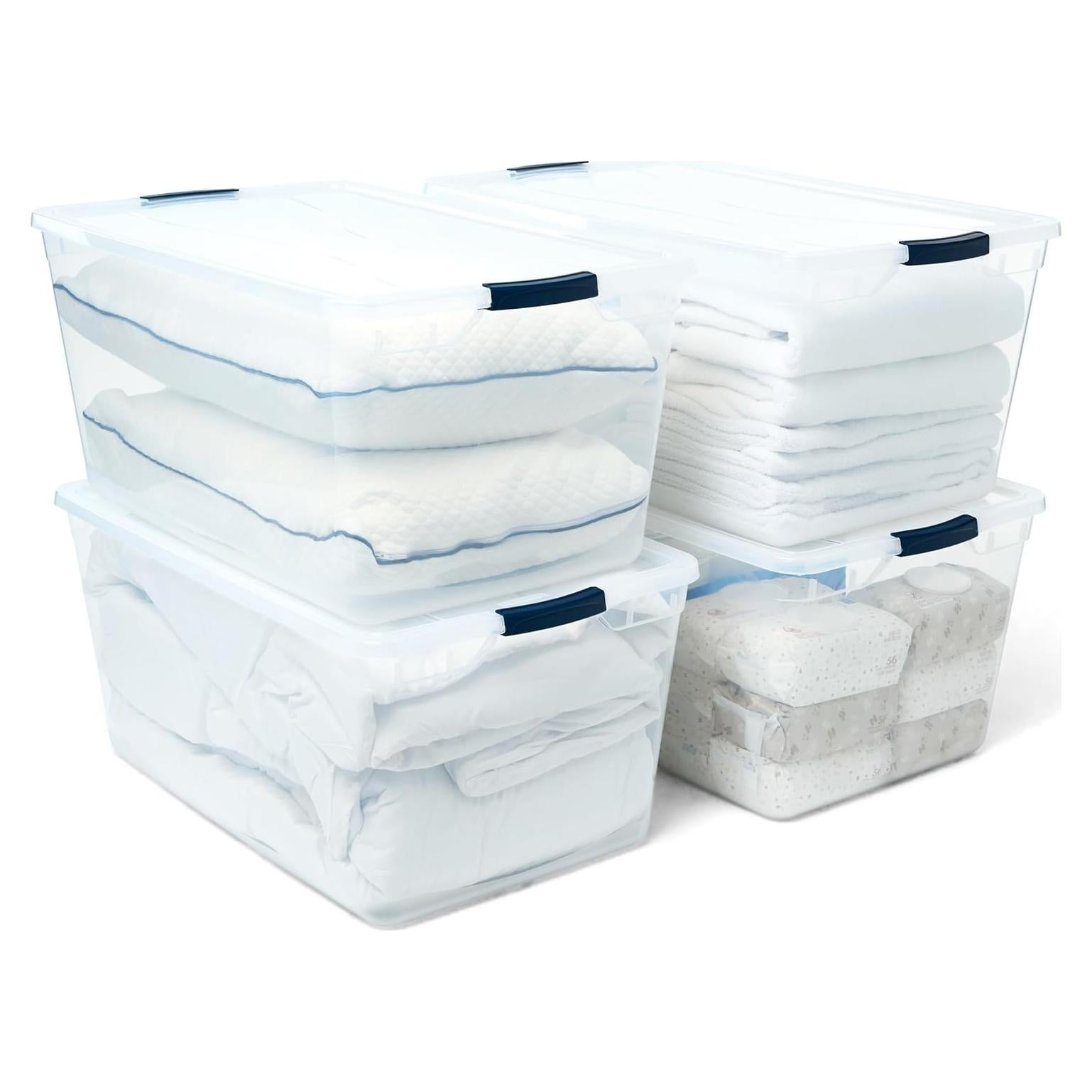 Contenedores de Almacenamiento Rubbermaid Cleverstore 95 Qt - 4 Piezas