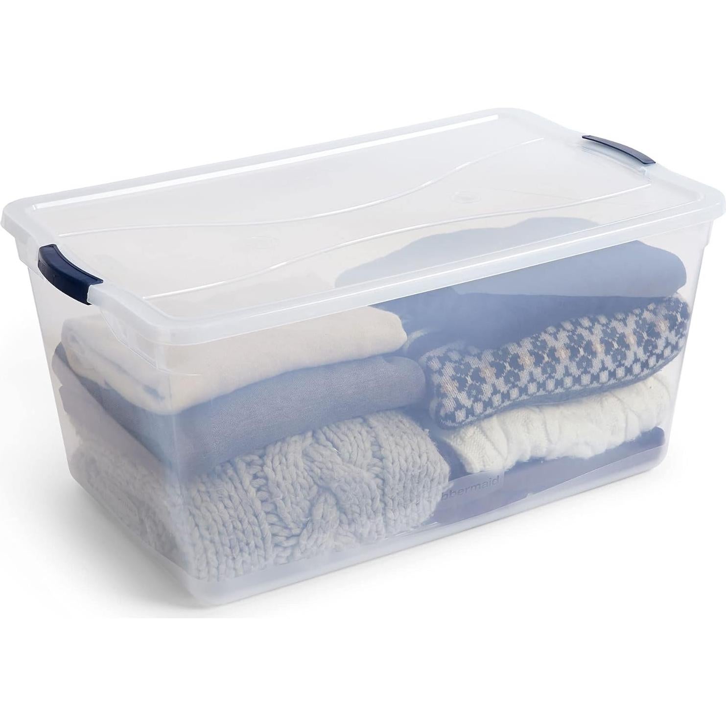 Contenedores de Almacenamiento Rubbermaid Cleverstore 95 Qt - 4 Piezas