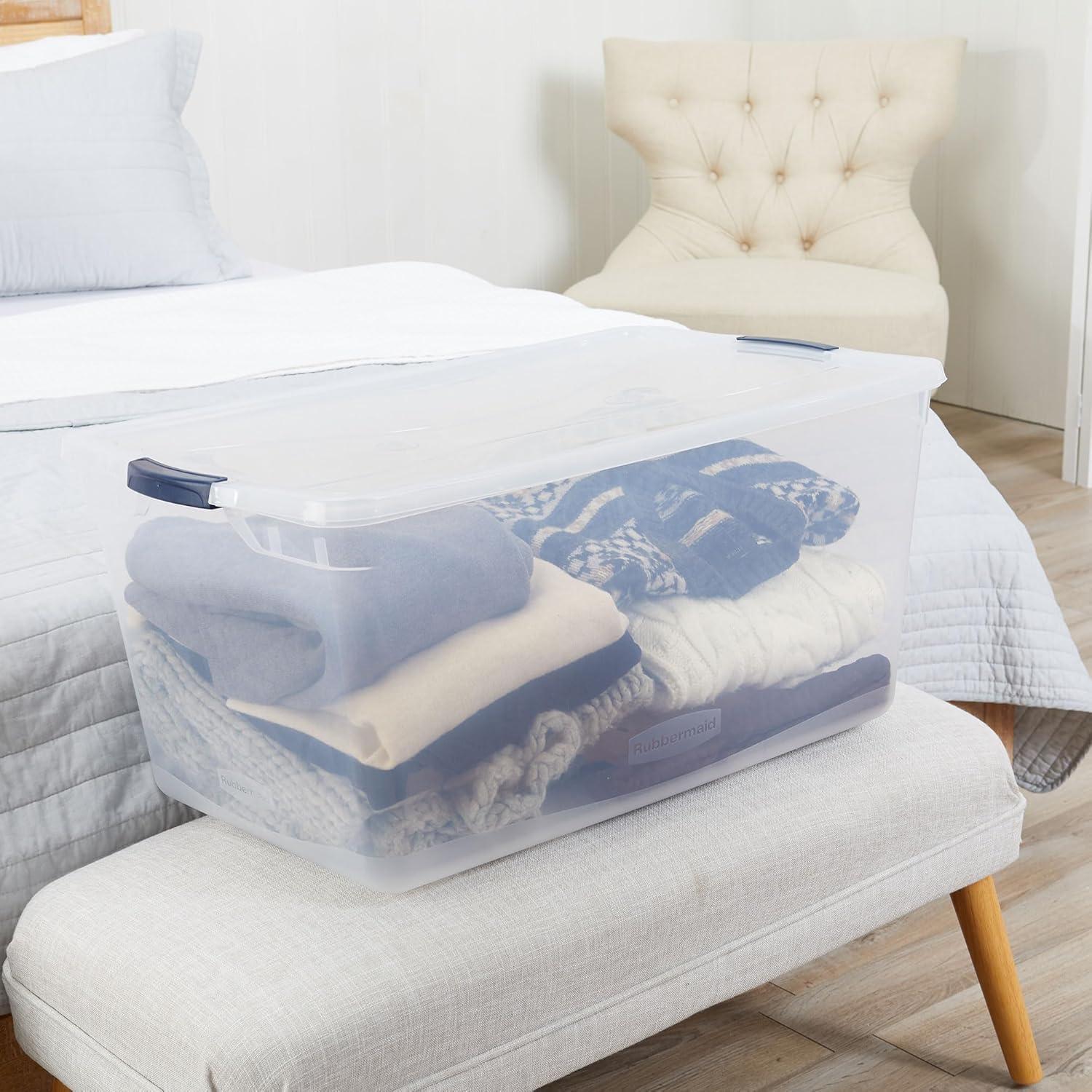 Contenedores de Almacenamiento Rubbermaid Cleverstore 95 Qt - 4 Piezas