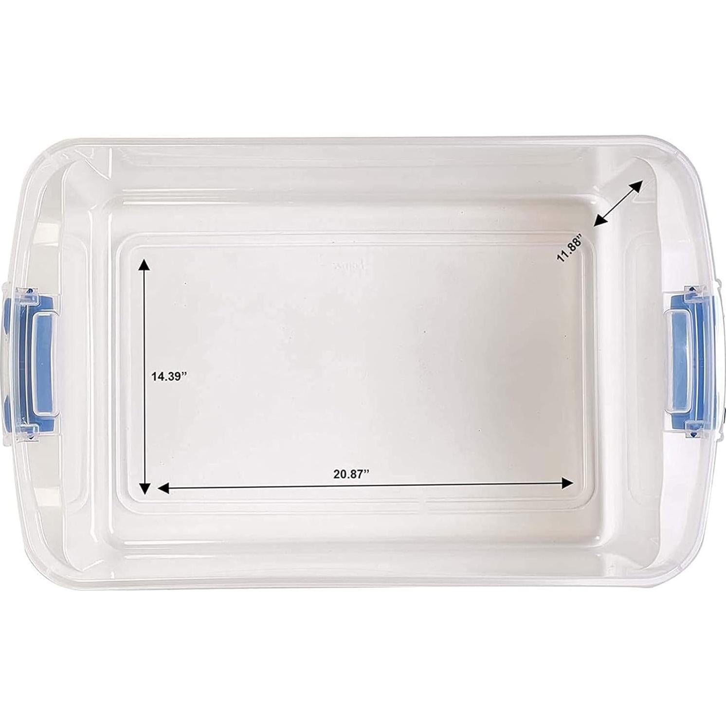 HOMZ Juego de 2 Contenedores de Almacenamiento 66 QT Azul