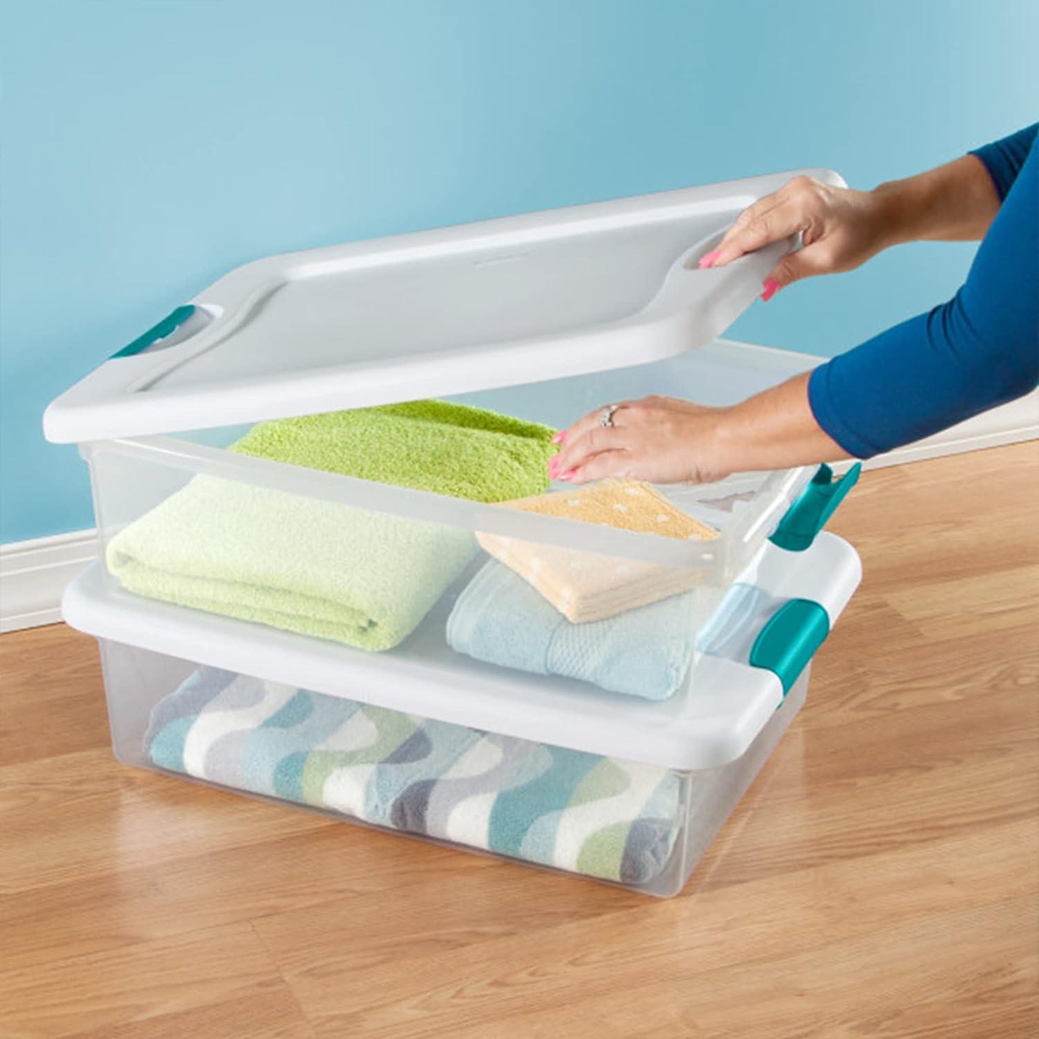 Caja de Almacenamiento Sterilite 30.28L Transparente con Cierre