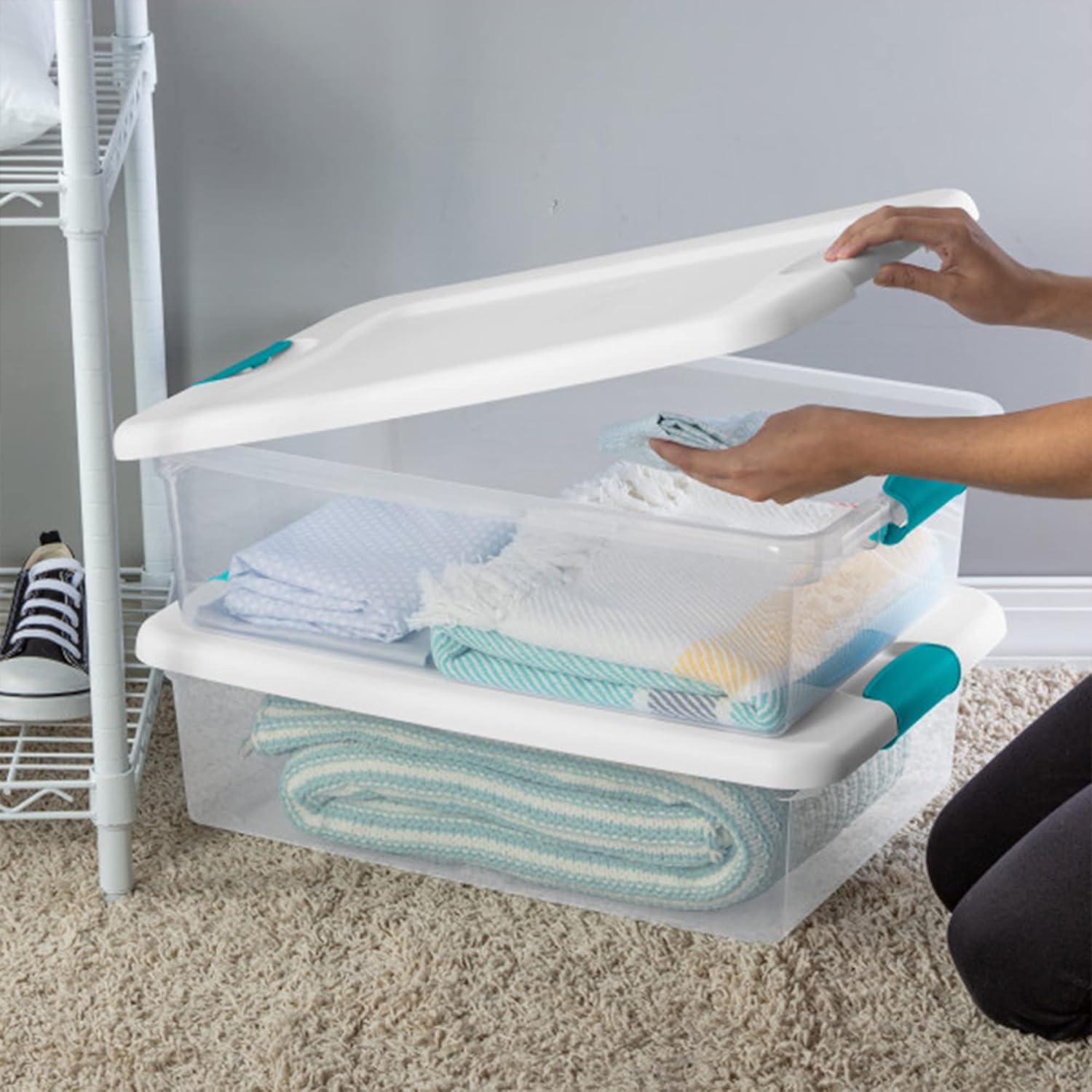 Caja de Almacenamiento Sterilite 30.28L Transparente con Cierre