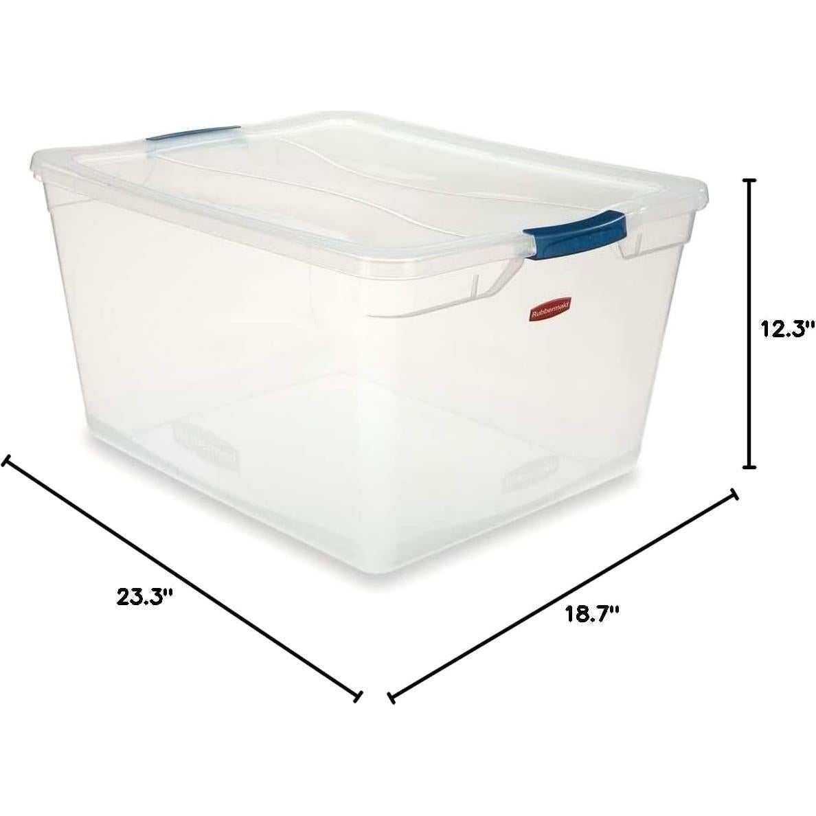 Contenedor de Almacenamiento Rubbermaid 67L Transparente
