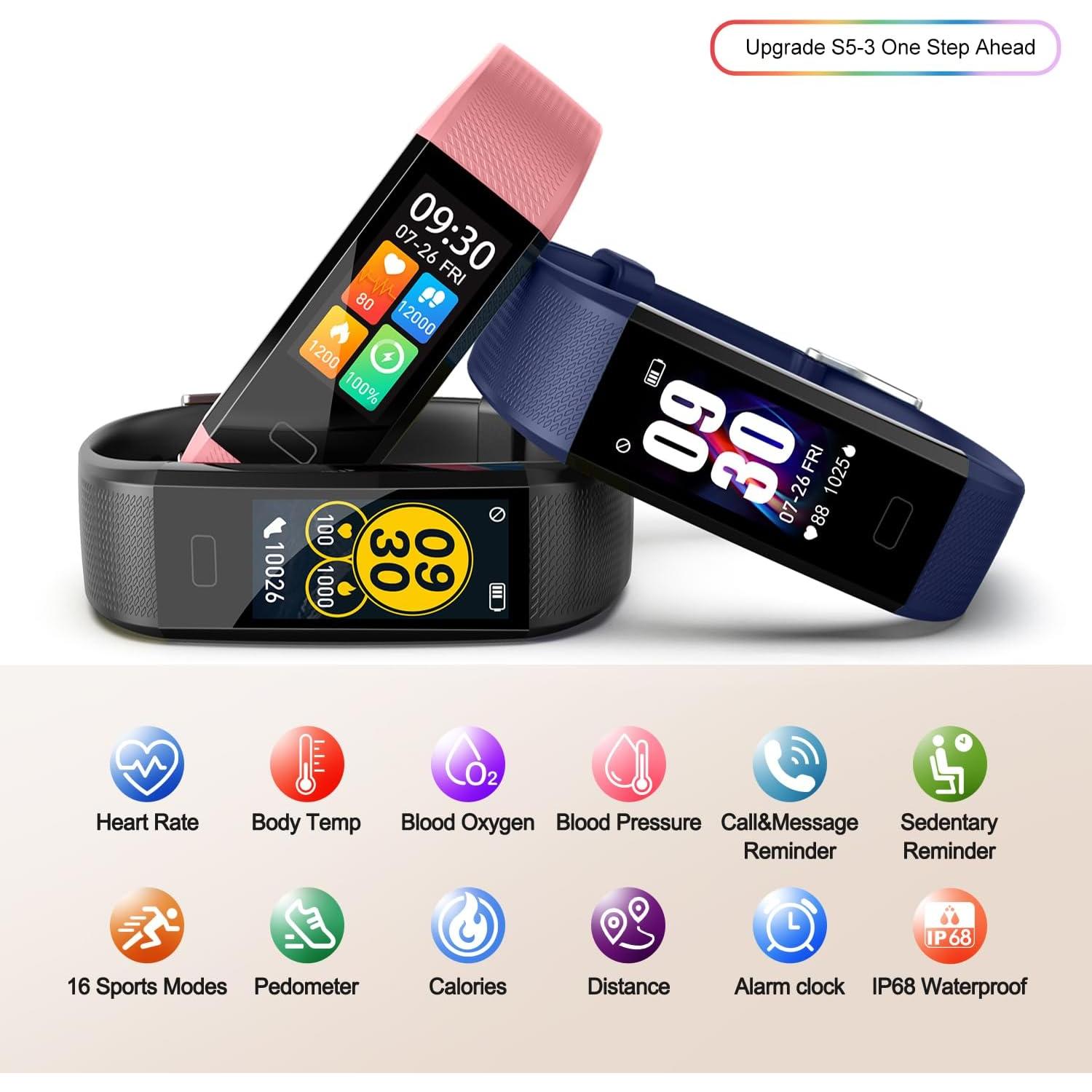 Rastreador de Fitness ENGERWALL S5-4 IP68 con Monitor de Sueño