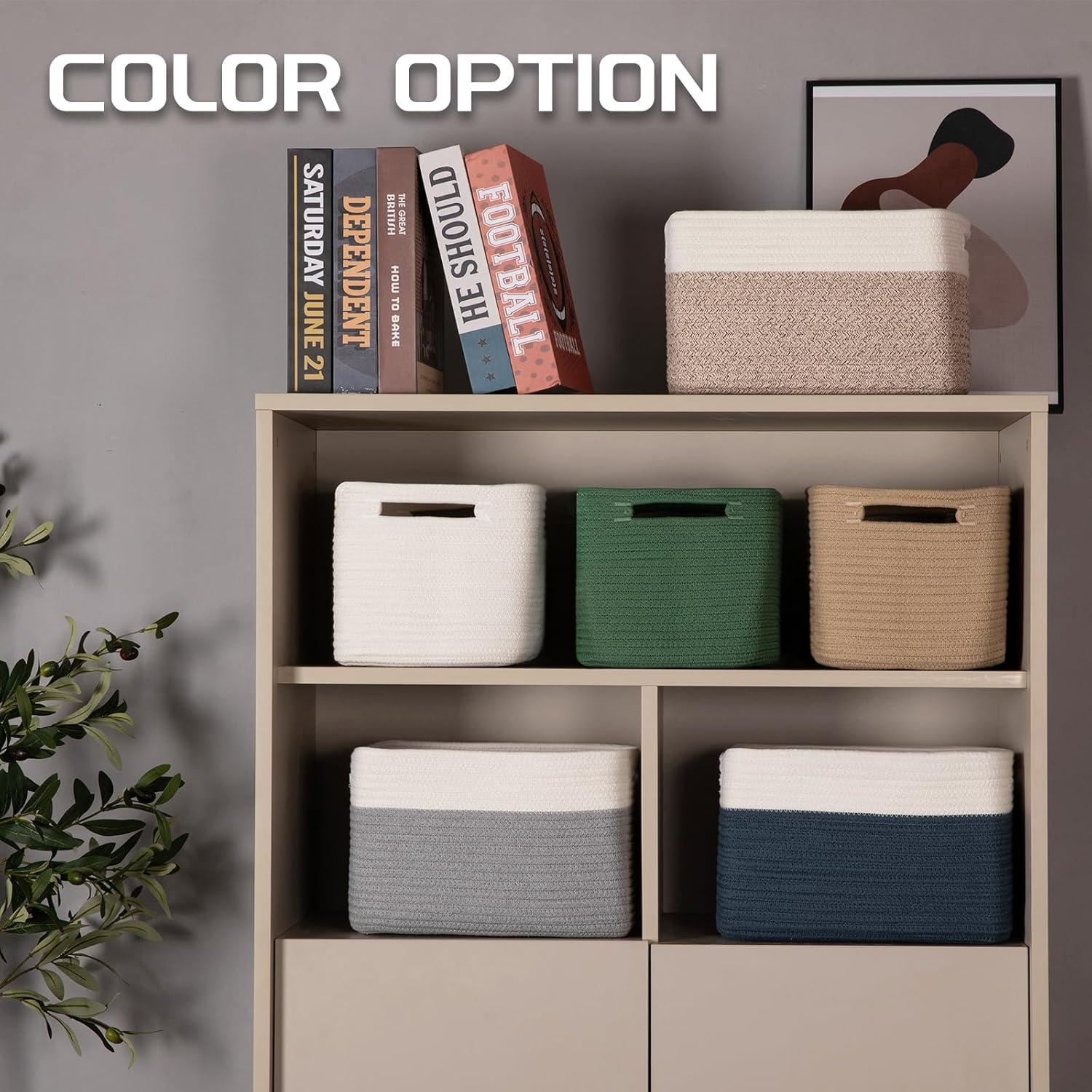 Cestas de Almacenamiento Tejidas SIXDOVE - 4 Unidades 32.3x22.9x19.8 cm