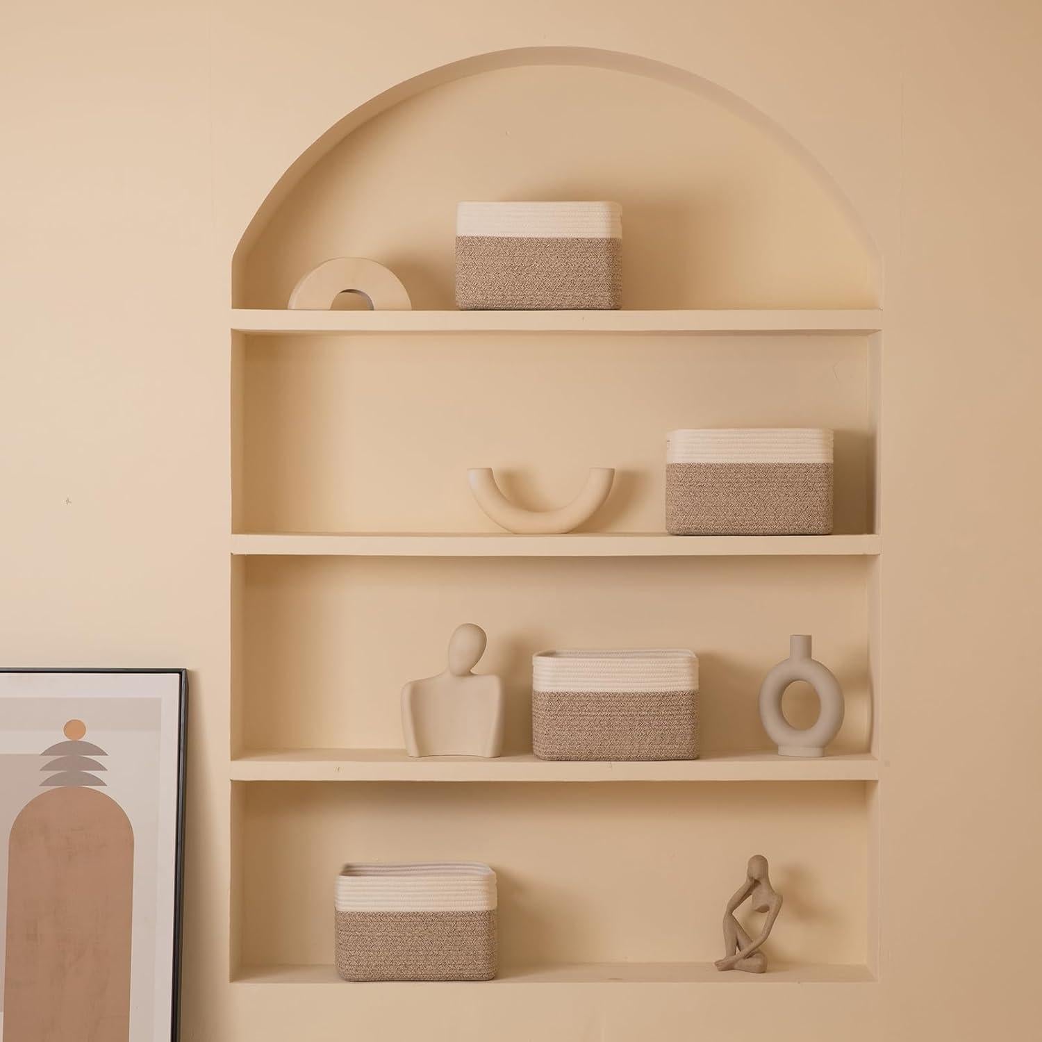 Cestas de Almacenamiento Tejidas SIXDOVE - 4 Unidades 32.3x22.9x19.8 cm