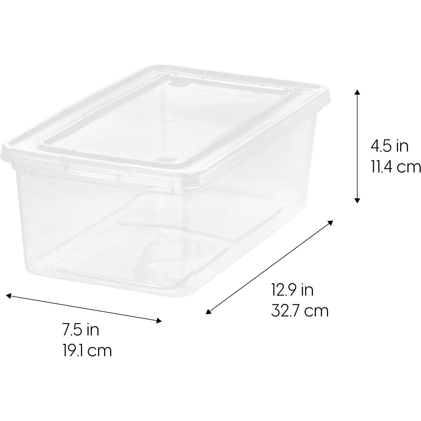 IRIS USA 20-Pack Contenedores Almacenamiento 6 Qt Transparente