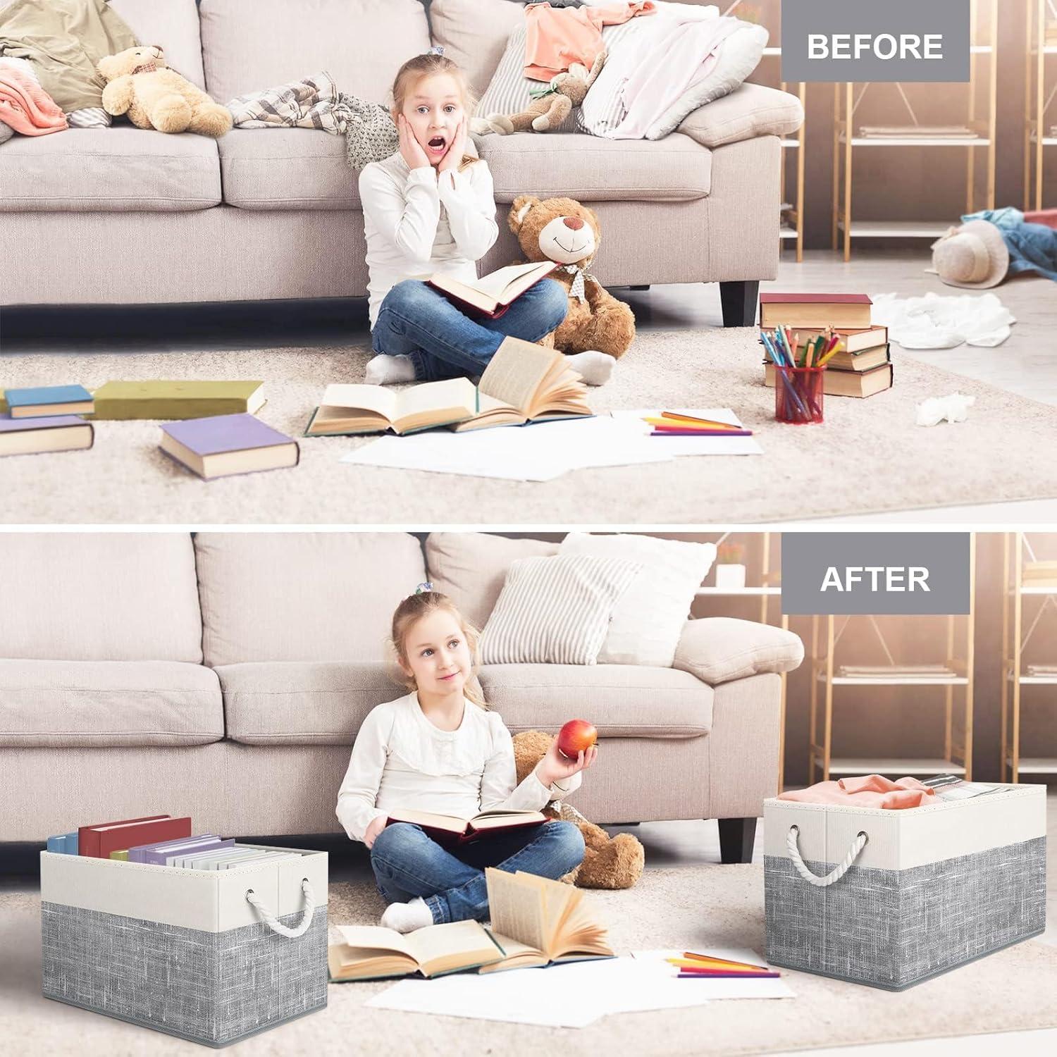 Cestas de Almacenamiento Fab Totes 3 Unidades Plegables 38x25x24cm