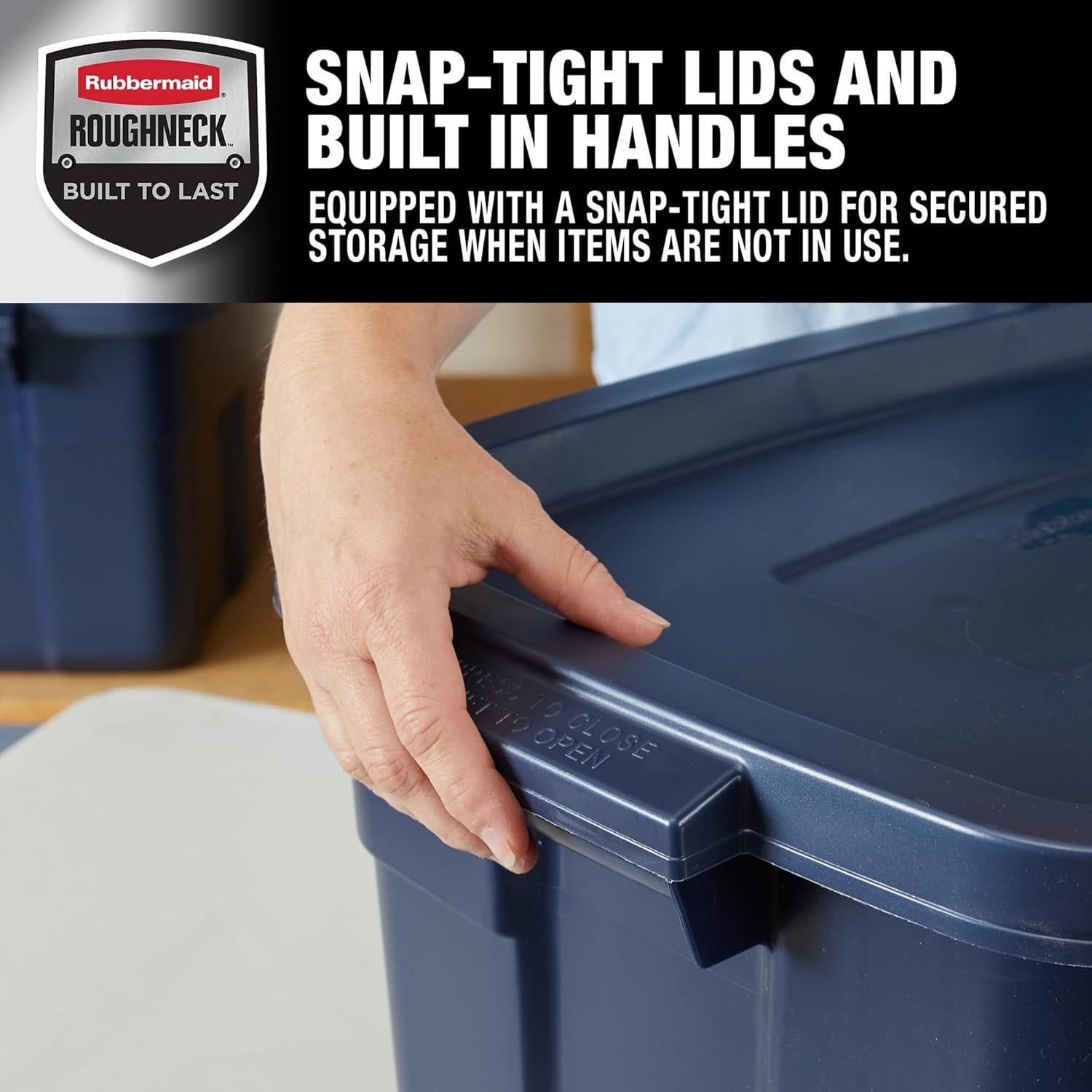 Contenedores de Almacenamiento Rubbermaid Roughneck 14 Gal - 6 Pack