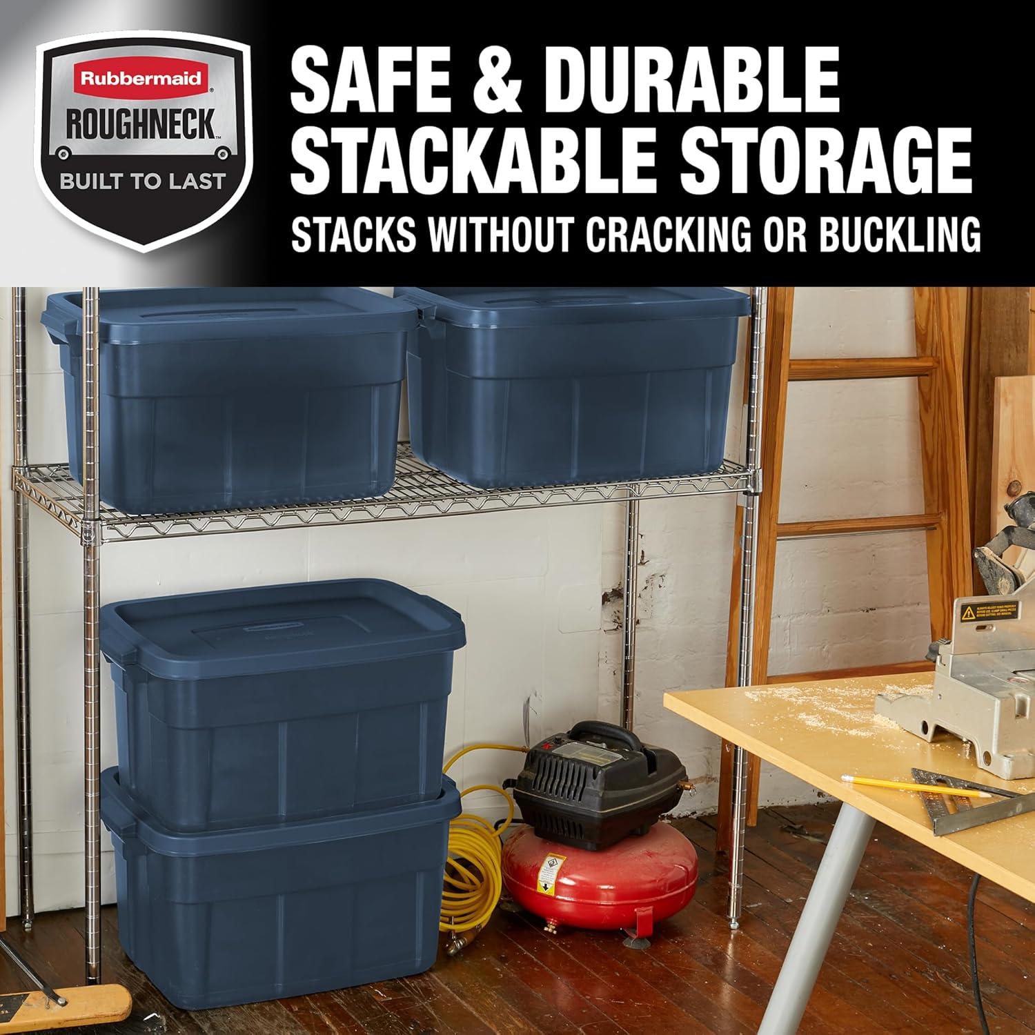 Contenedores de Almacenamiento Rubbermaid Roughneck 14 Gal - 6 Pack