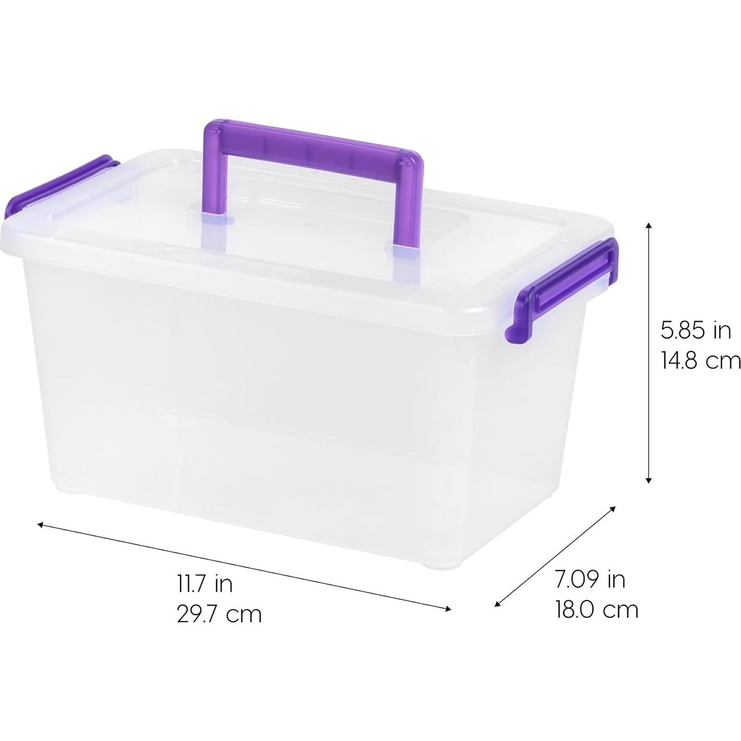 Contenedores de Almacenamiento IRIS USA 5 Qt. Transparentes - 6 Pzas