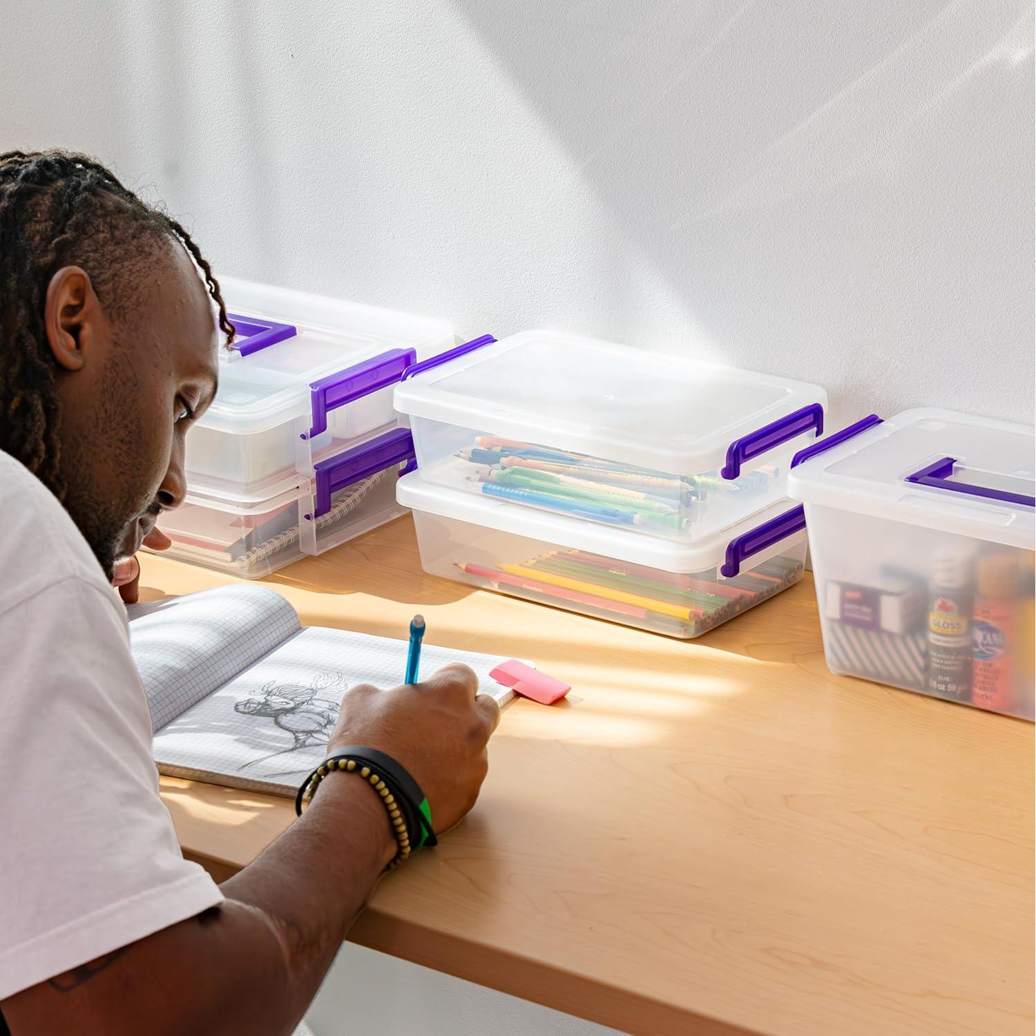 Contenedores de Almacenamiento IRIS USA 5 Qt. Transparentes - 6 Pzas