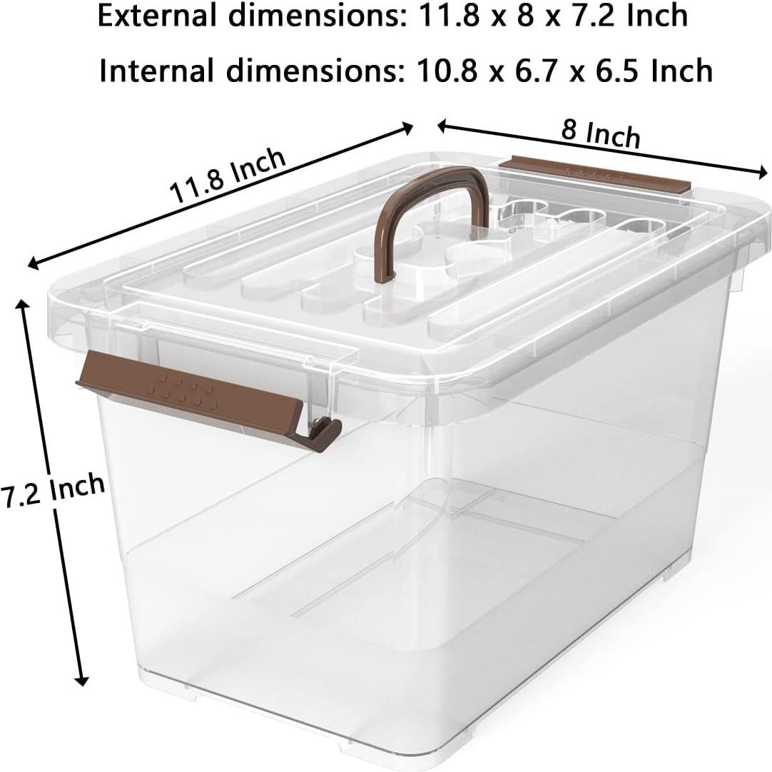 Caja de Almacenamiento WYT 7 Litros Transparente 6 Paquetes