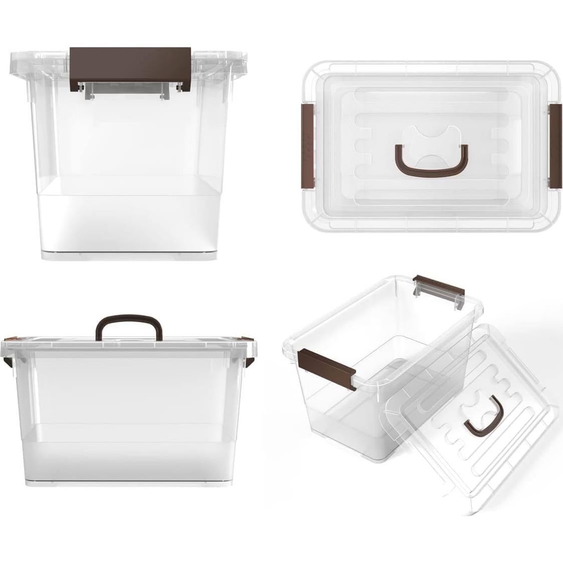 Caja de Almacenamiento WYT 7 Litros Transparente 6 Paquetes