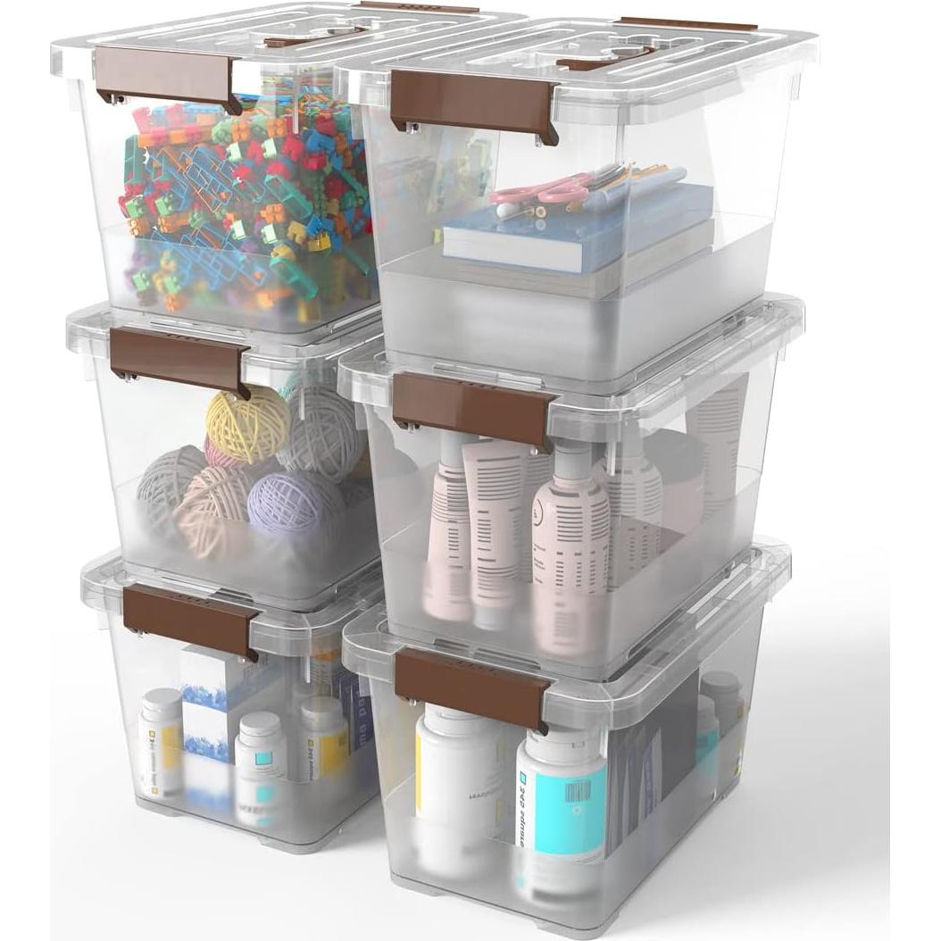 Caja de Almacenamiento WYT 7 Litros Transparente 6 Paquetes