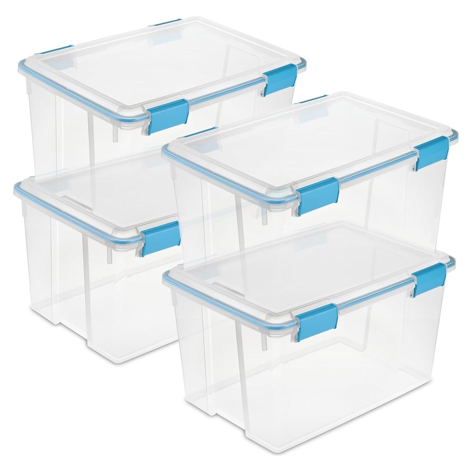 Caja de Almacenamiento Sterilite 54L 4 Paquetes Azul