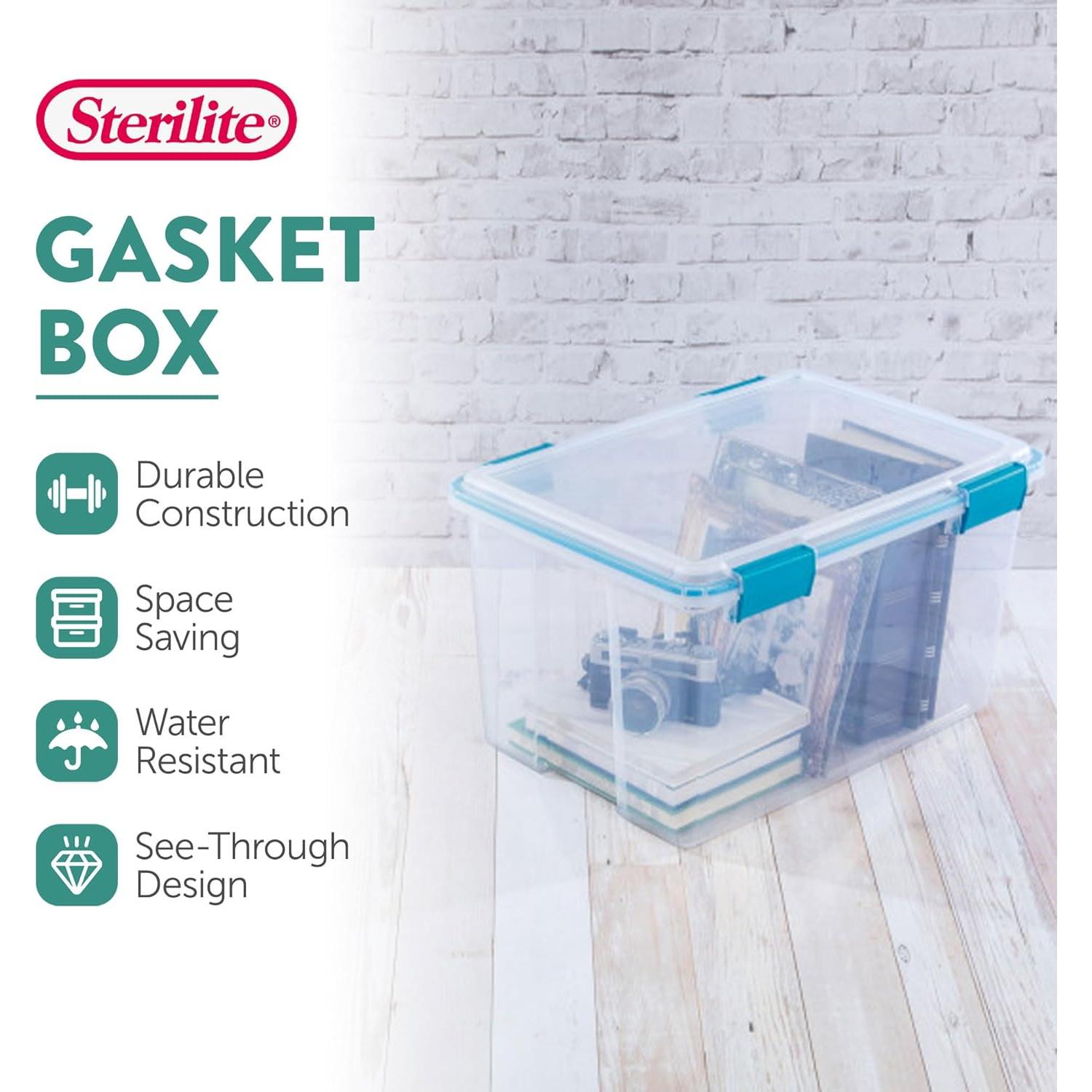 Caja de Almacenamiento Sterilite 54L 4 Paquetes Azul